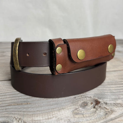 Leather Knife Pouch for Belt