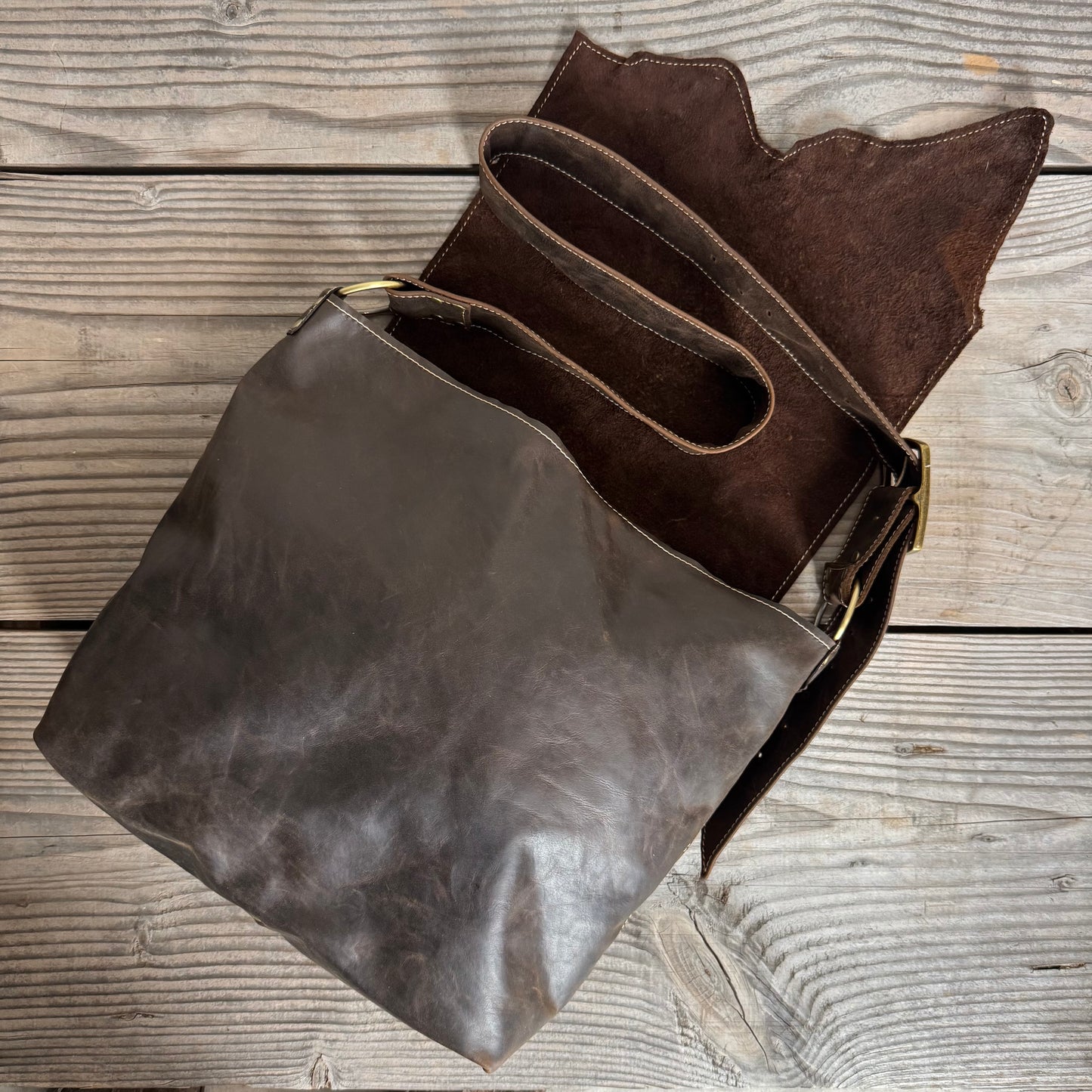 The Large Soft Vintage Chocolate Slouch