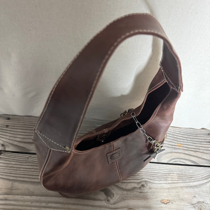 The Warm Vintage Brown Bling Slouch with Internal Detachable Clutch