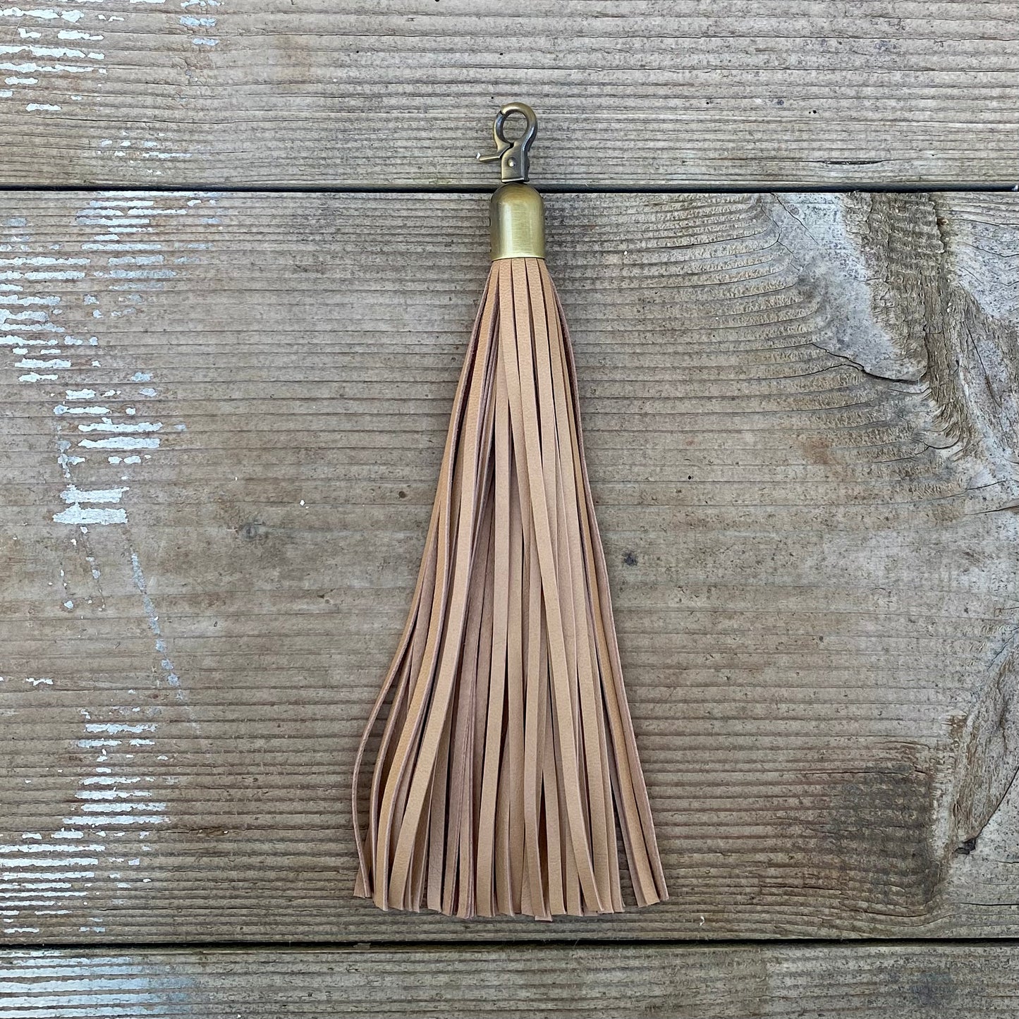 Leather Tassel Clip | Keyring