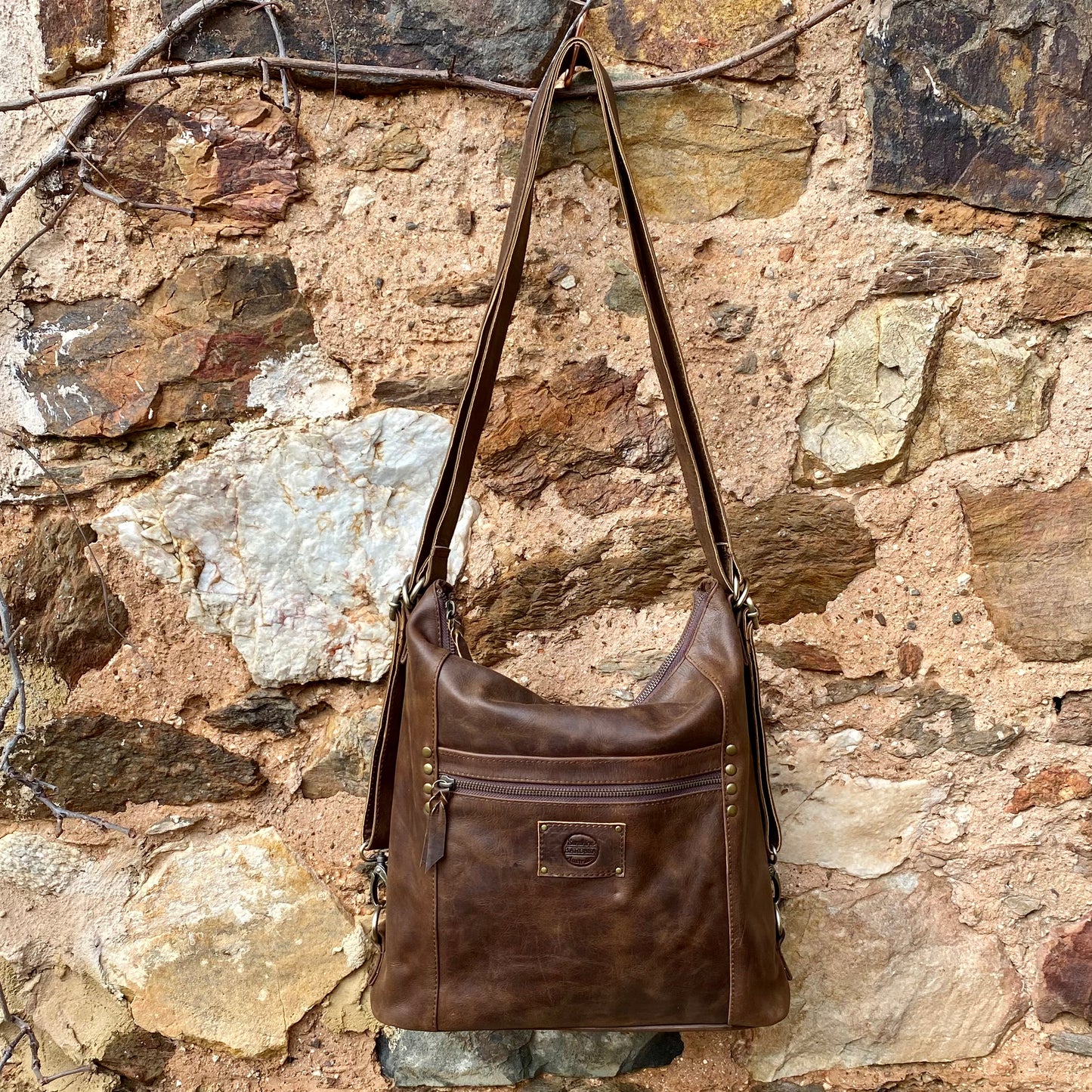 Convertible Leather Bag to Backpack