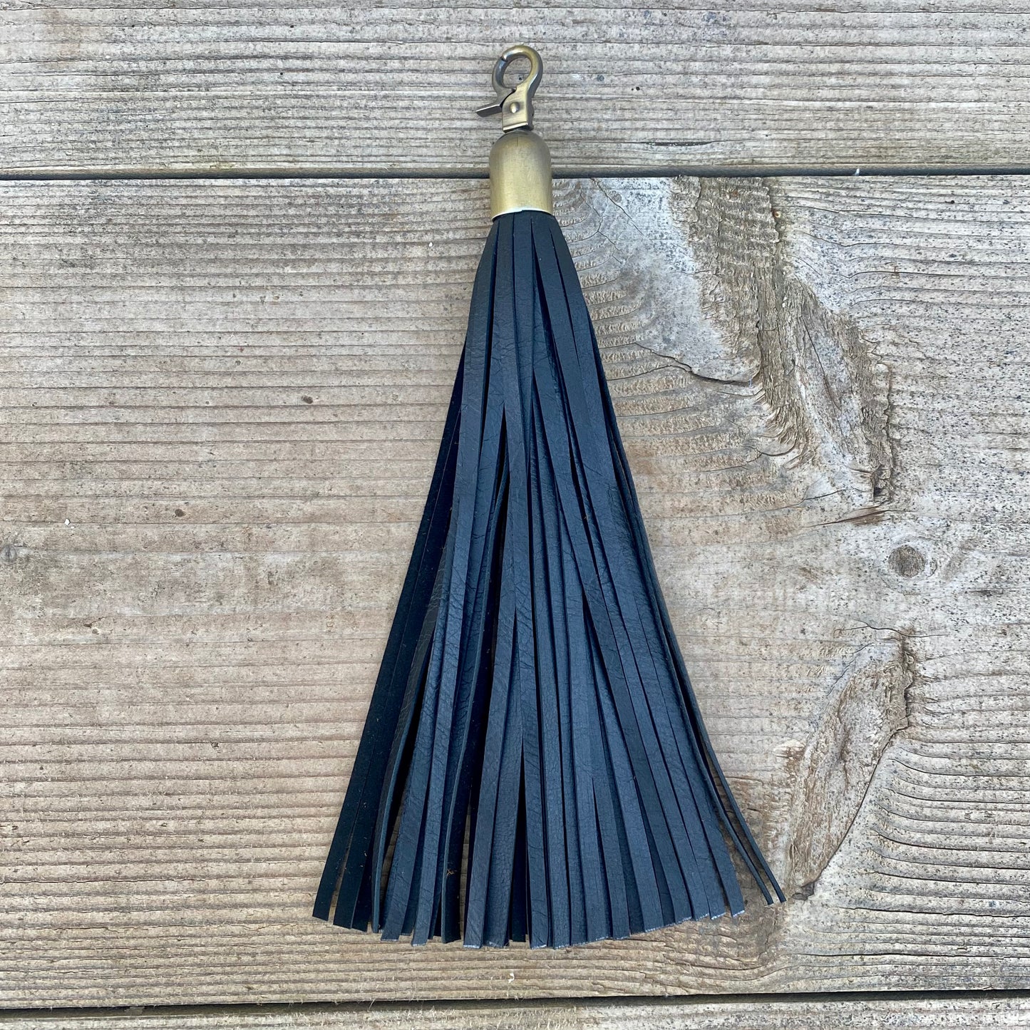 Leather Tassel Clip | Keyring