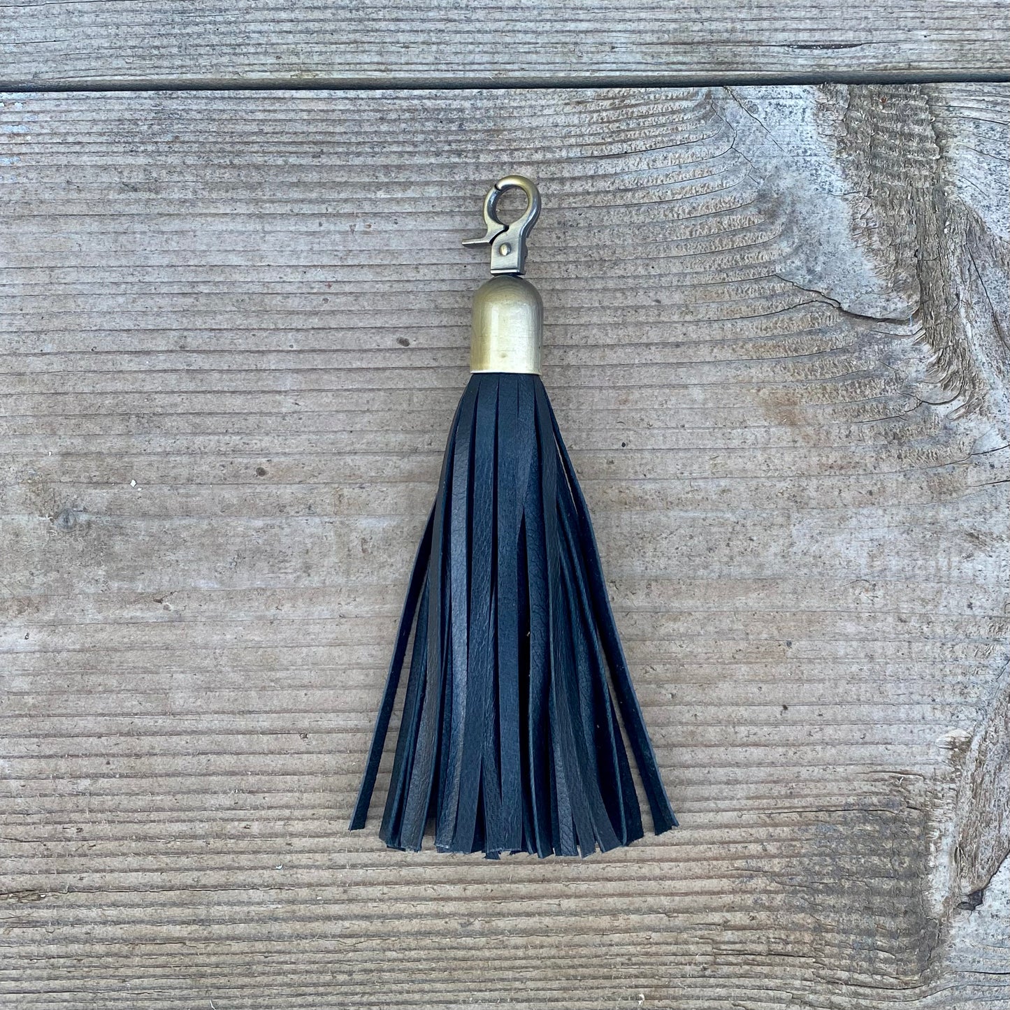 Leather Tassel Clip | Keyring