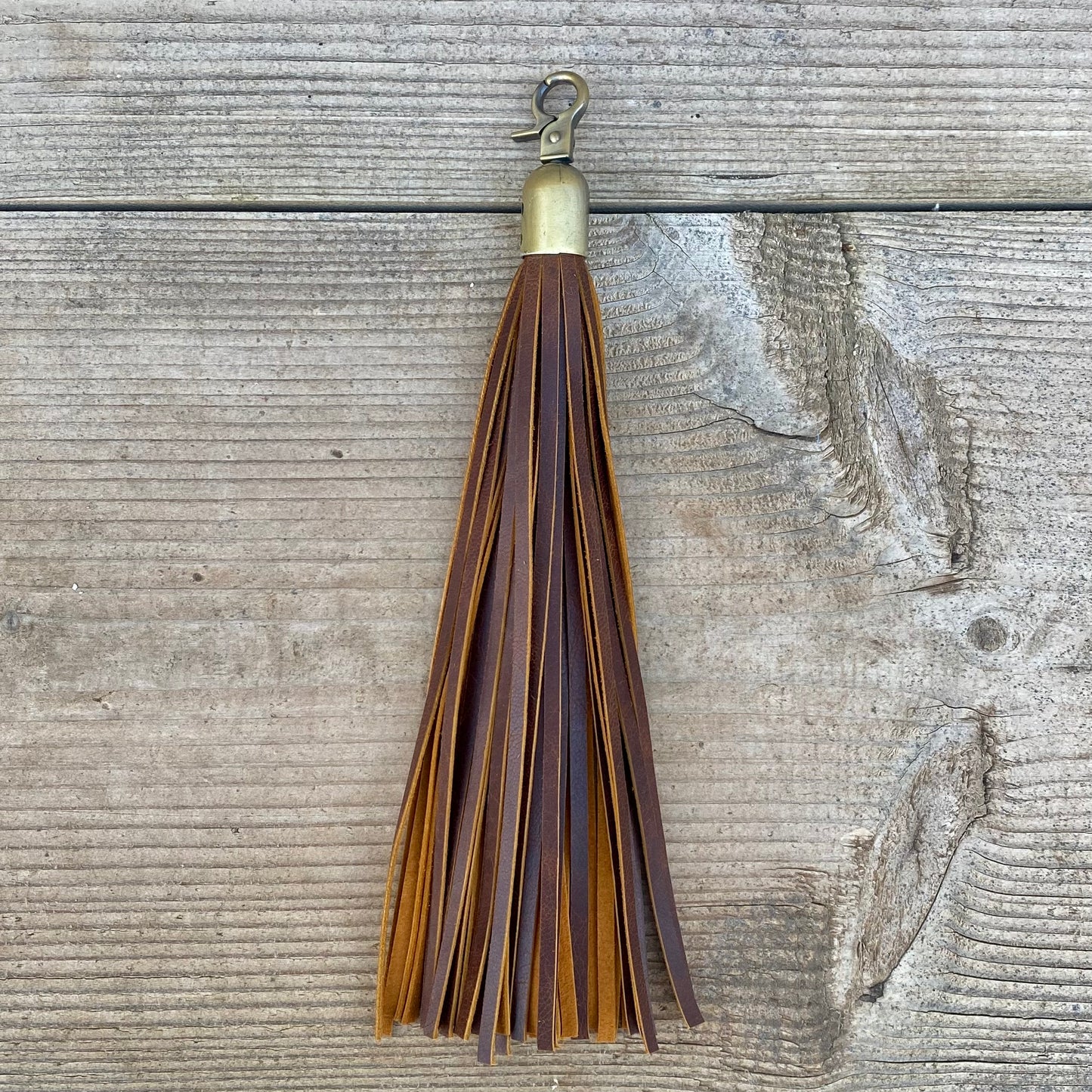 Leather Tassel Clip | Keyring