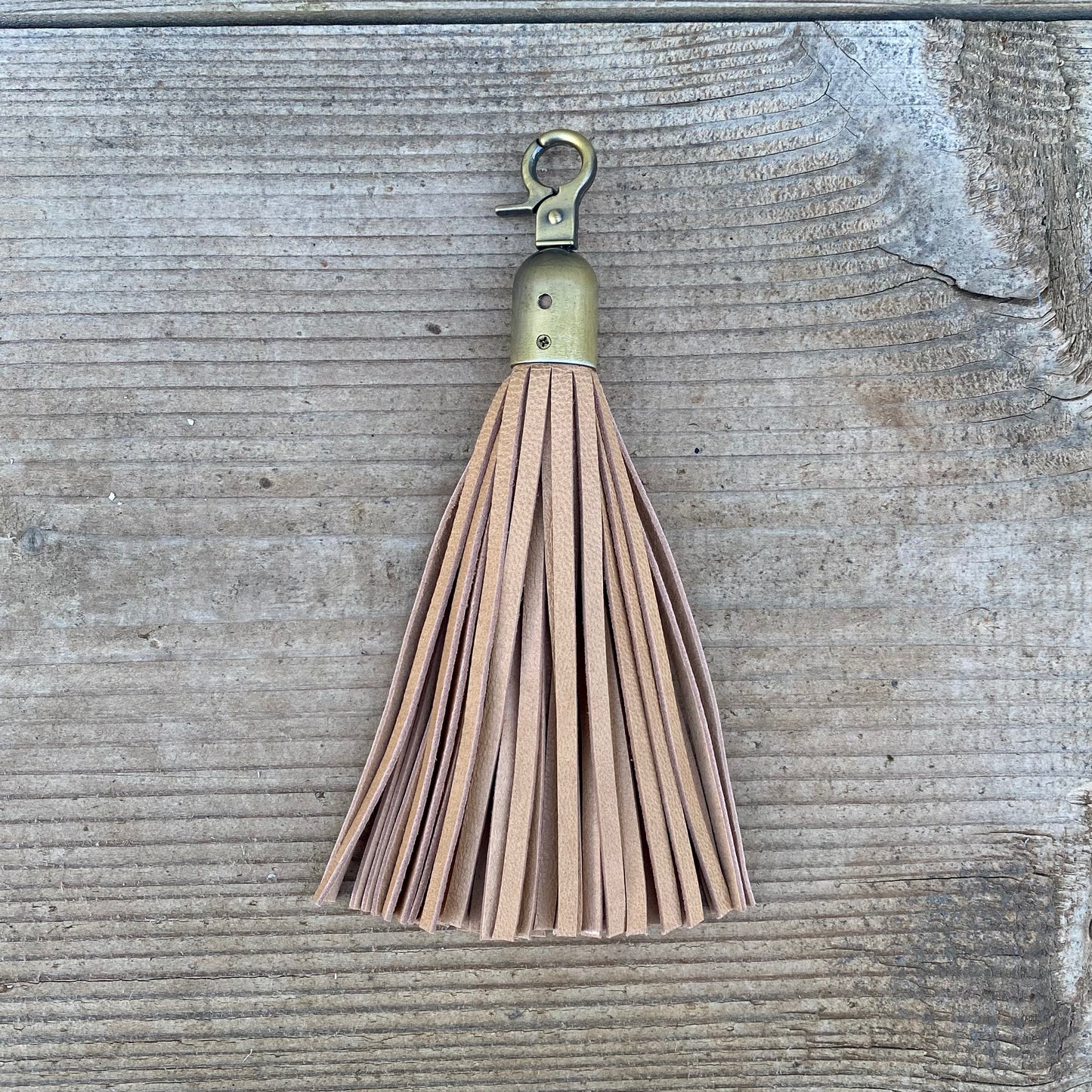 Leather Tassel Clip | Keyring