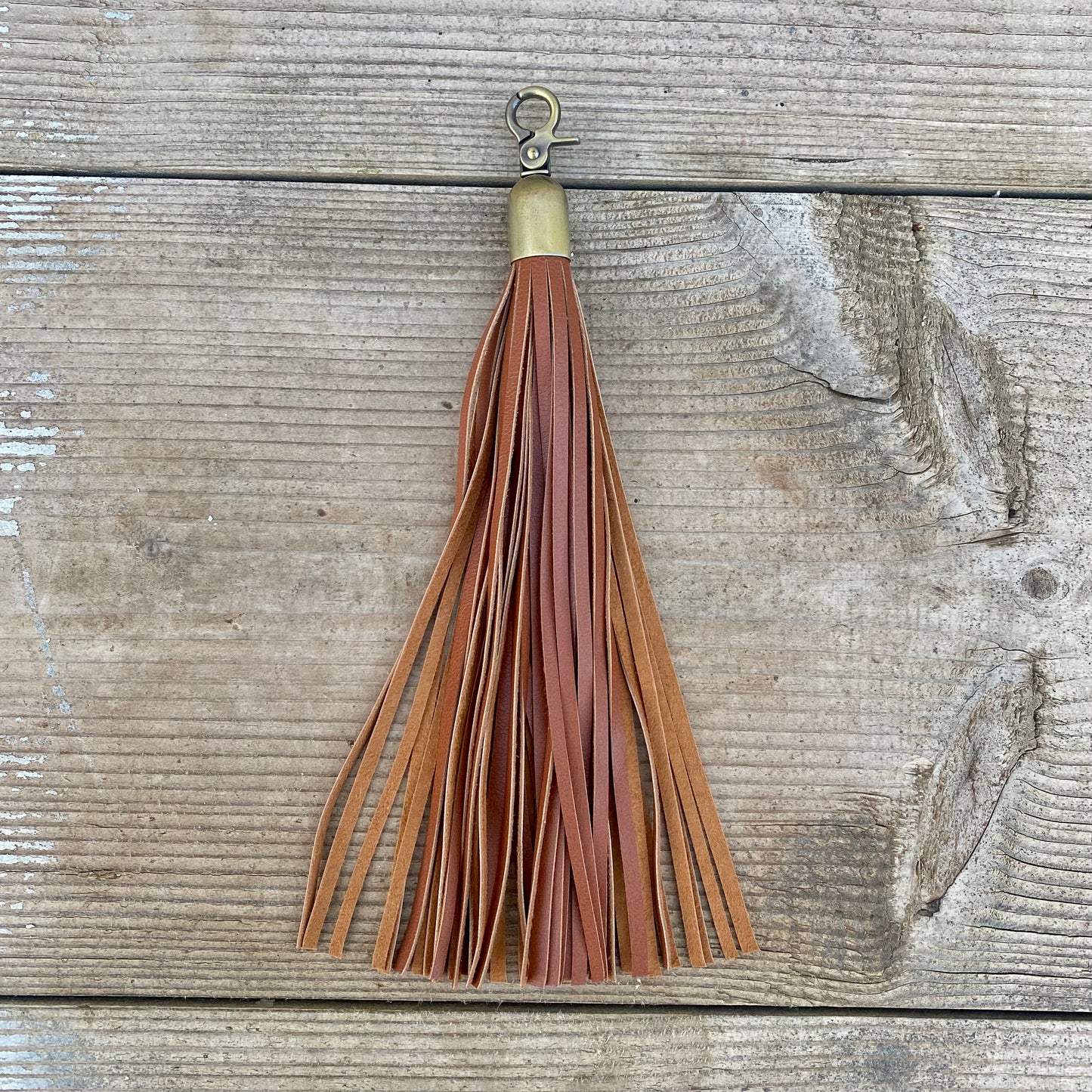 Leather Tassel Clip | Keyring