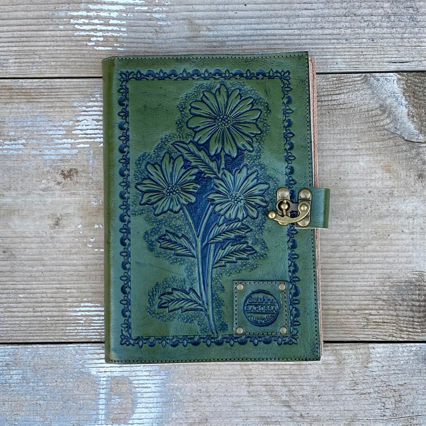 Carved Leather Journal Cover - A5