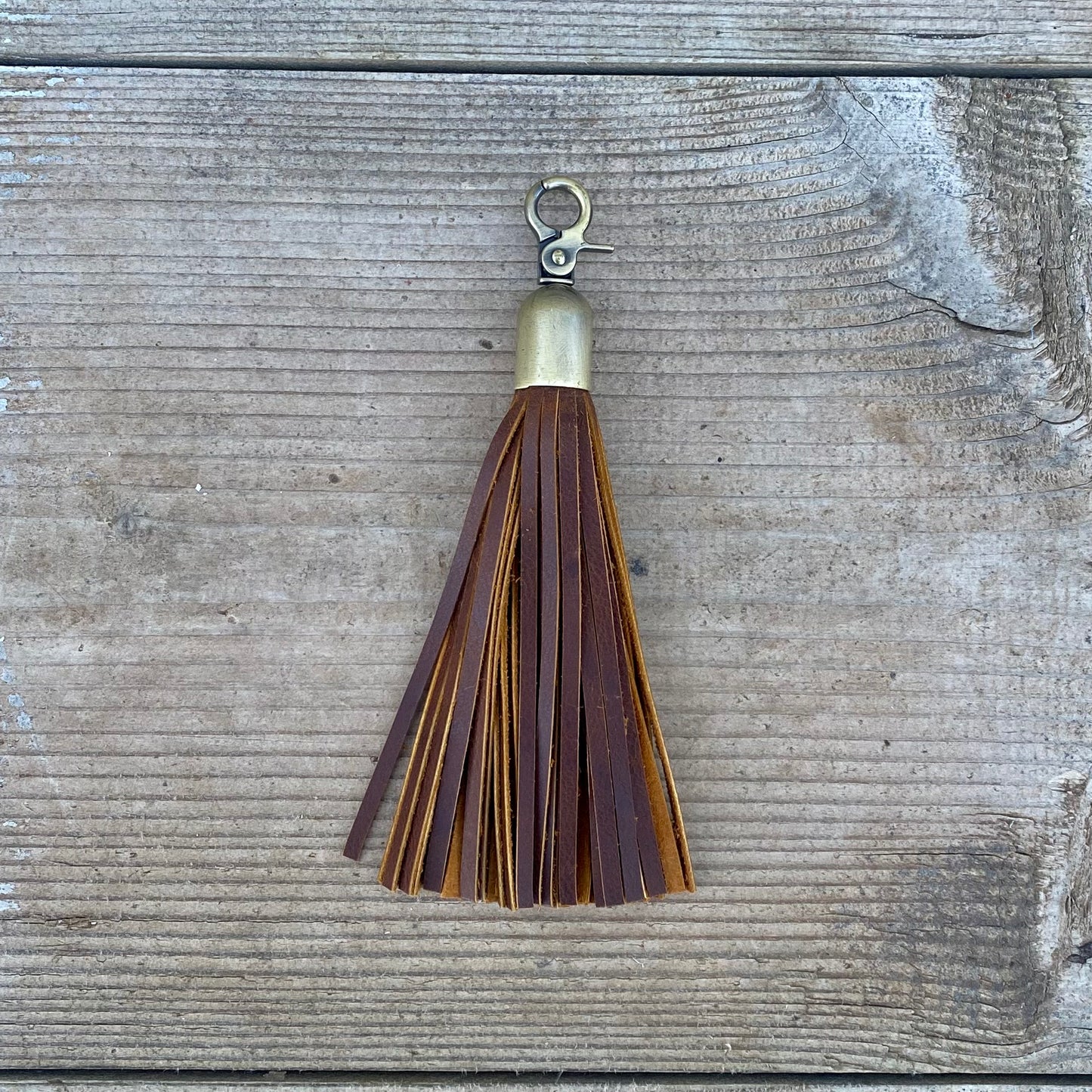 Leather Tassel Clip | Keyring