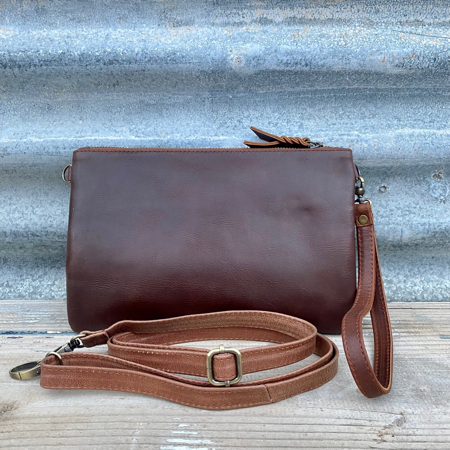 Plain Leather Clutch