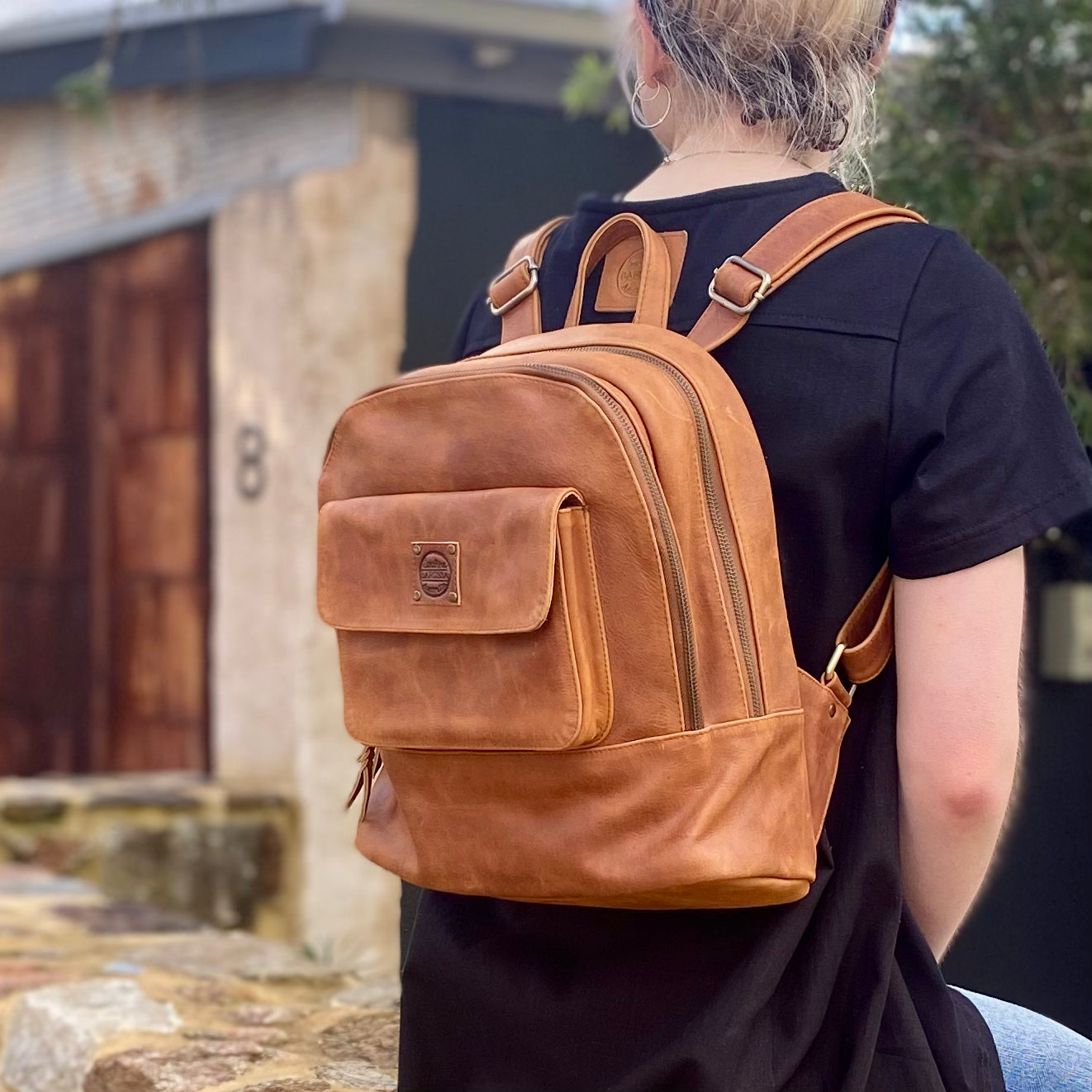 Traditional Leather Backpack