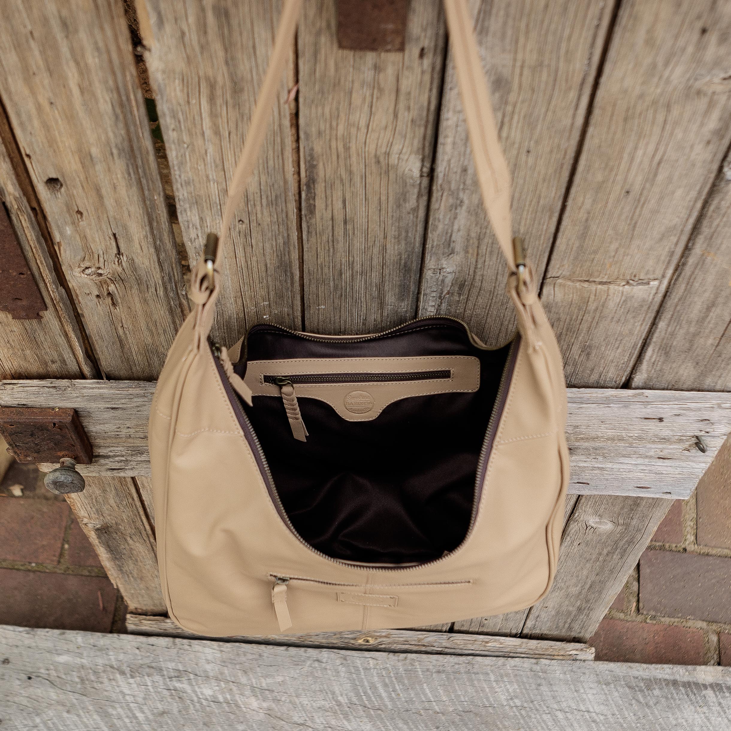 Grain leather 2025 hobo bag