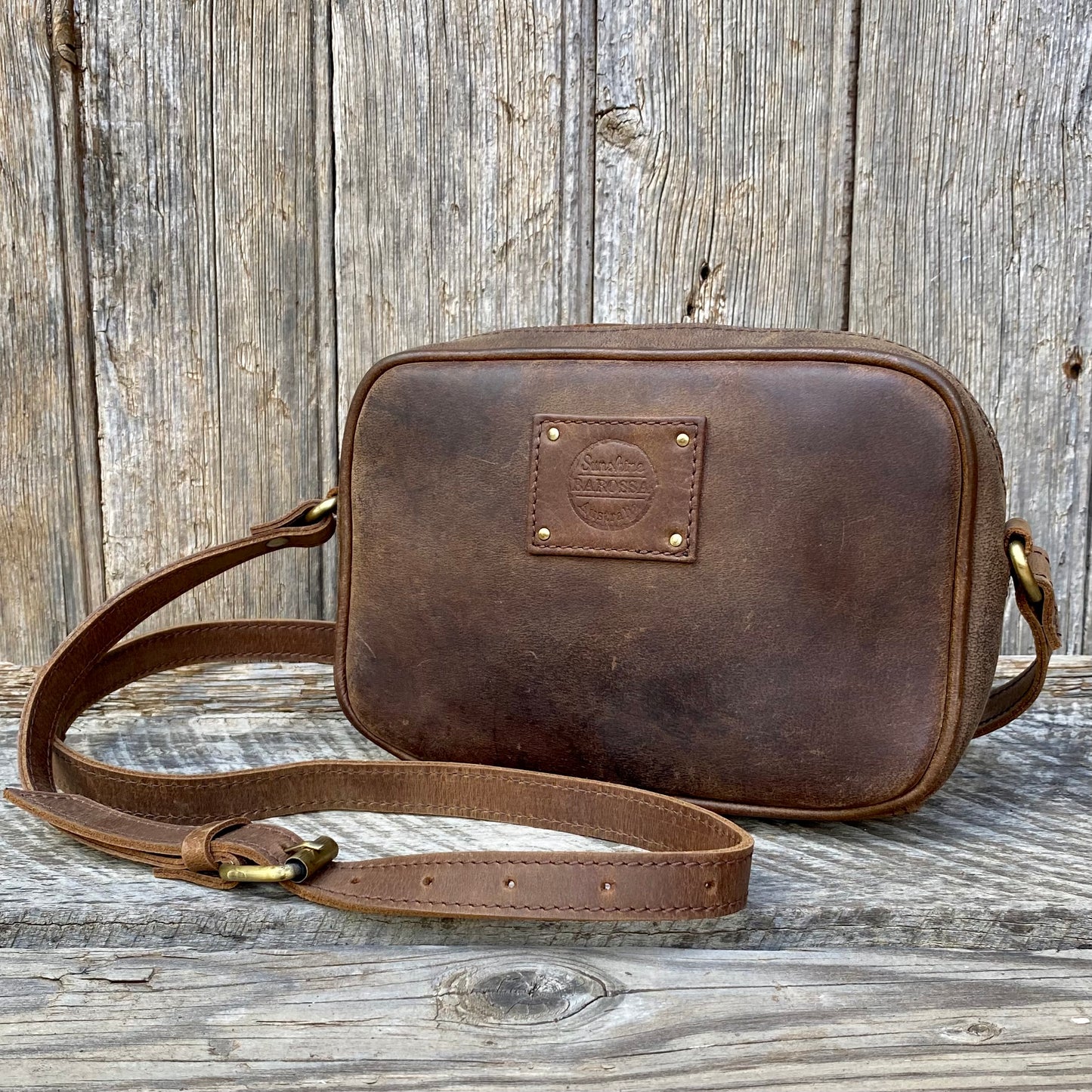 Leather Pouch with Strap