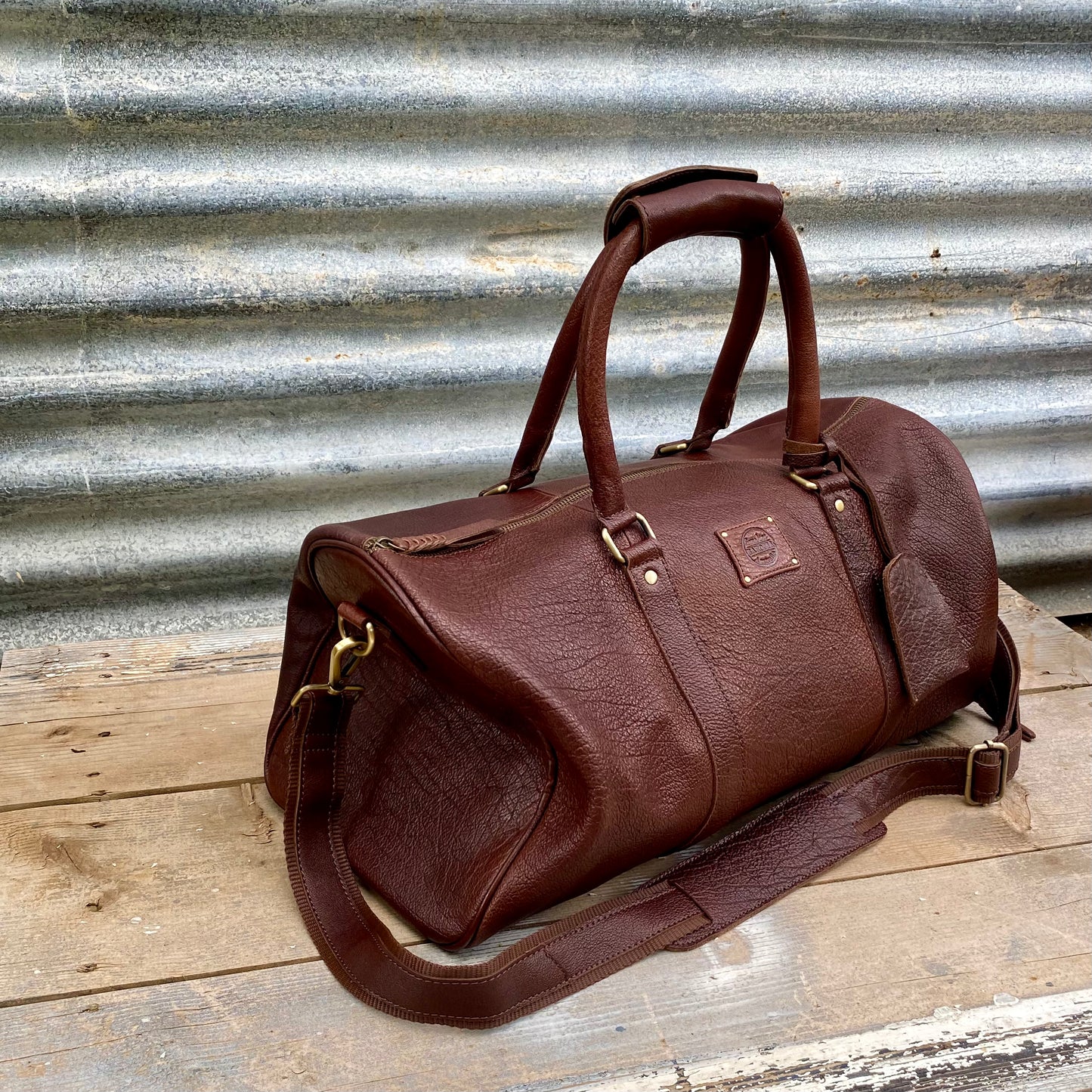 Vintage Leather Duffle/Sports Bag