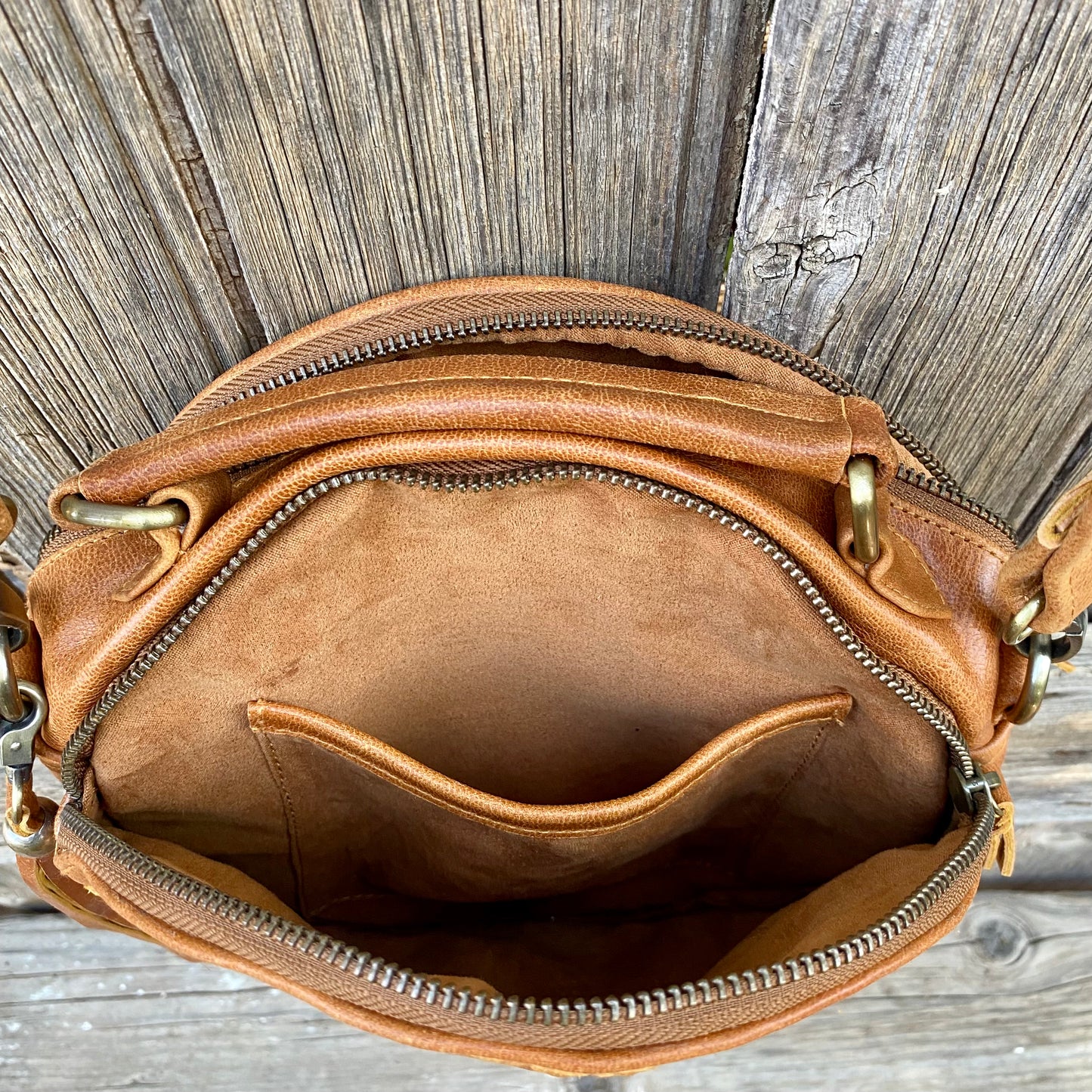 Leather Round Bag