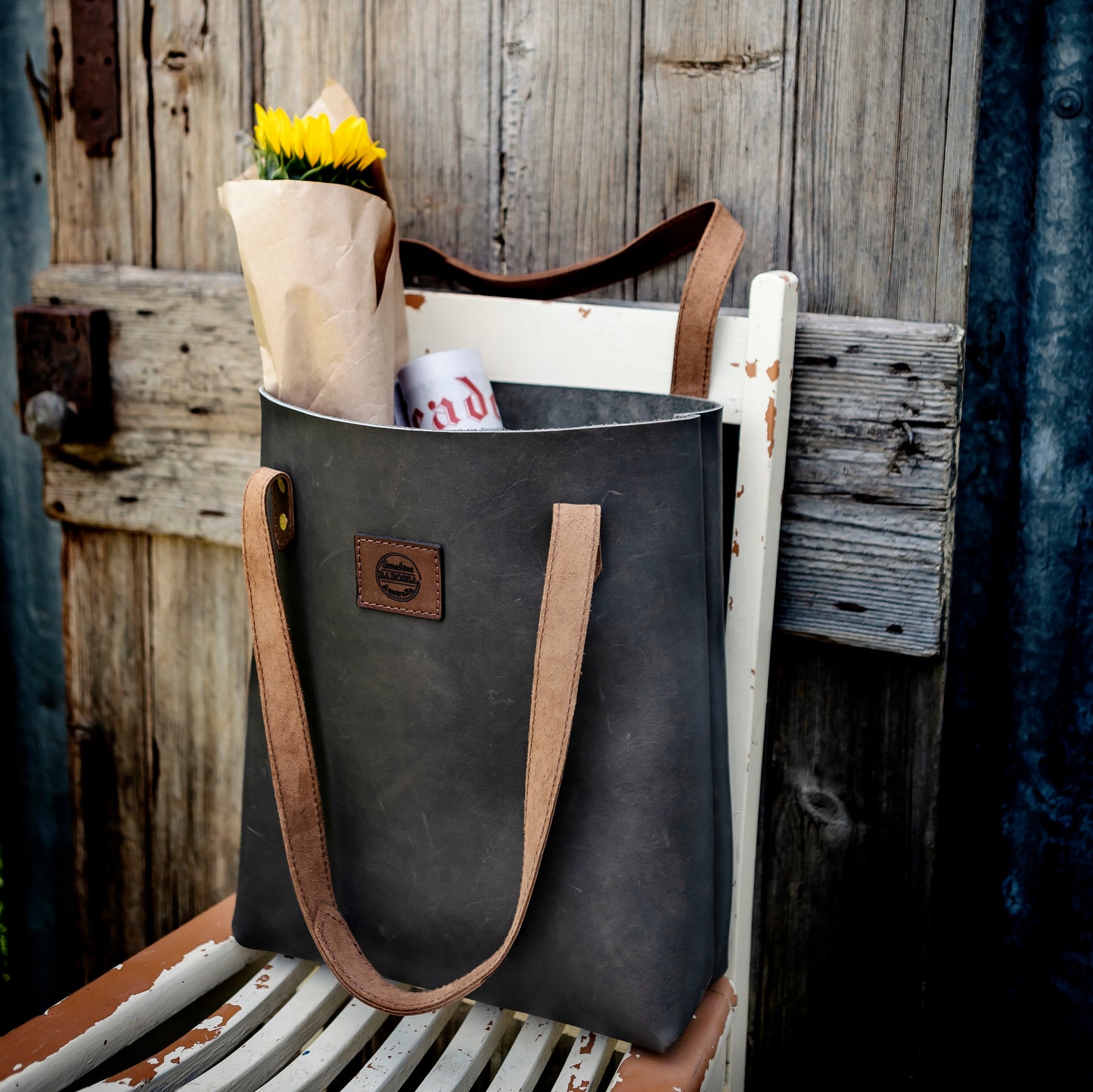 The Strong Raw Leather Tote