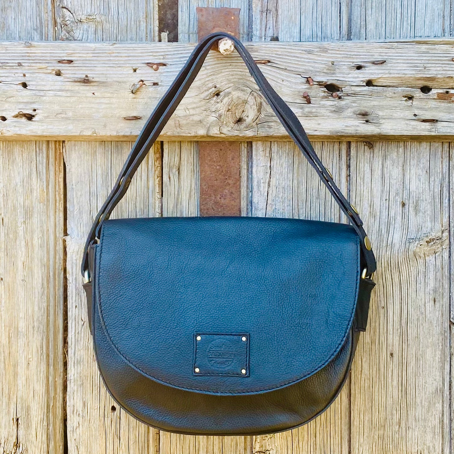 Vintage Leather Saddle Handbag