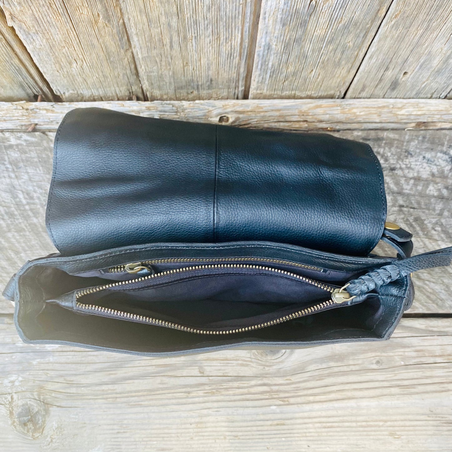 Vintage Leather Saddle Handbag