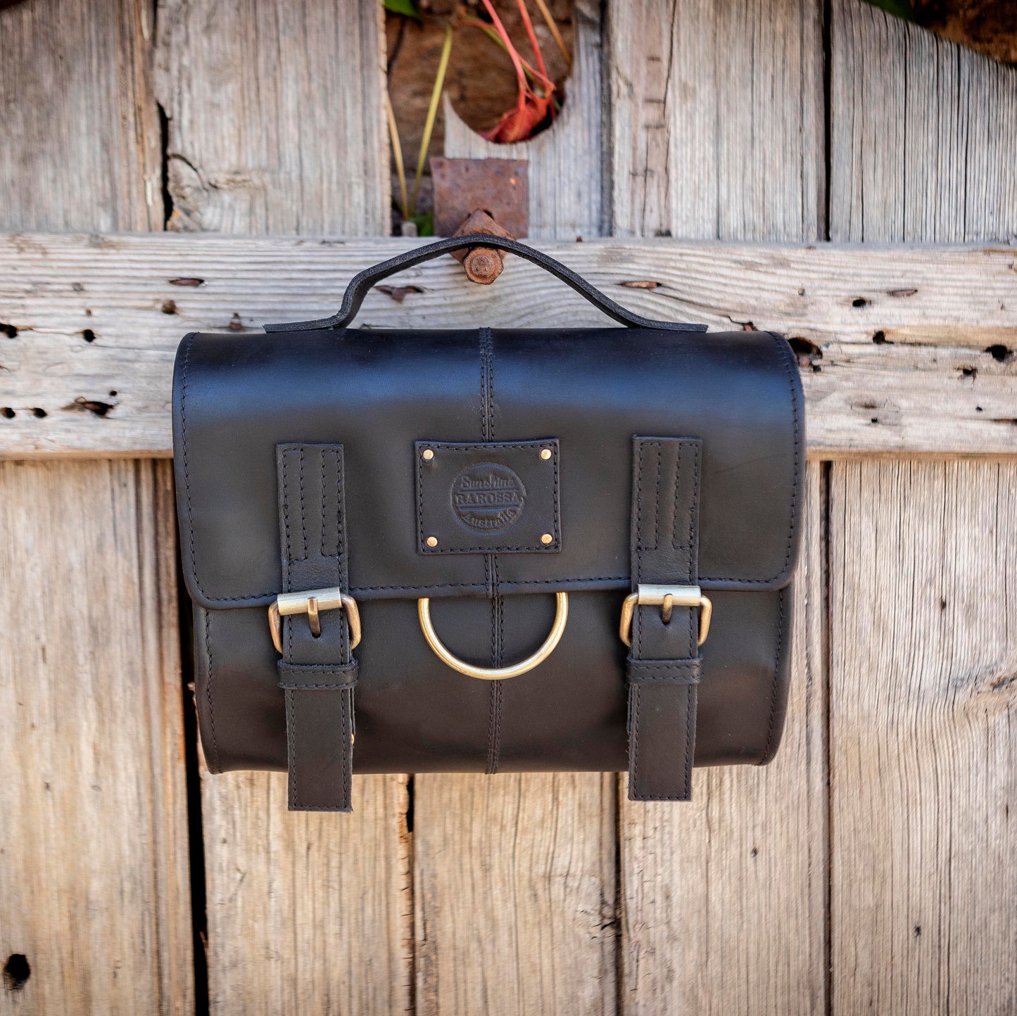 Buffalo Hide Leather Hanging Toiletry Roll