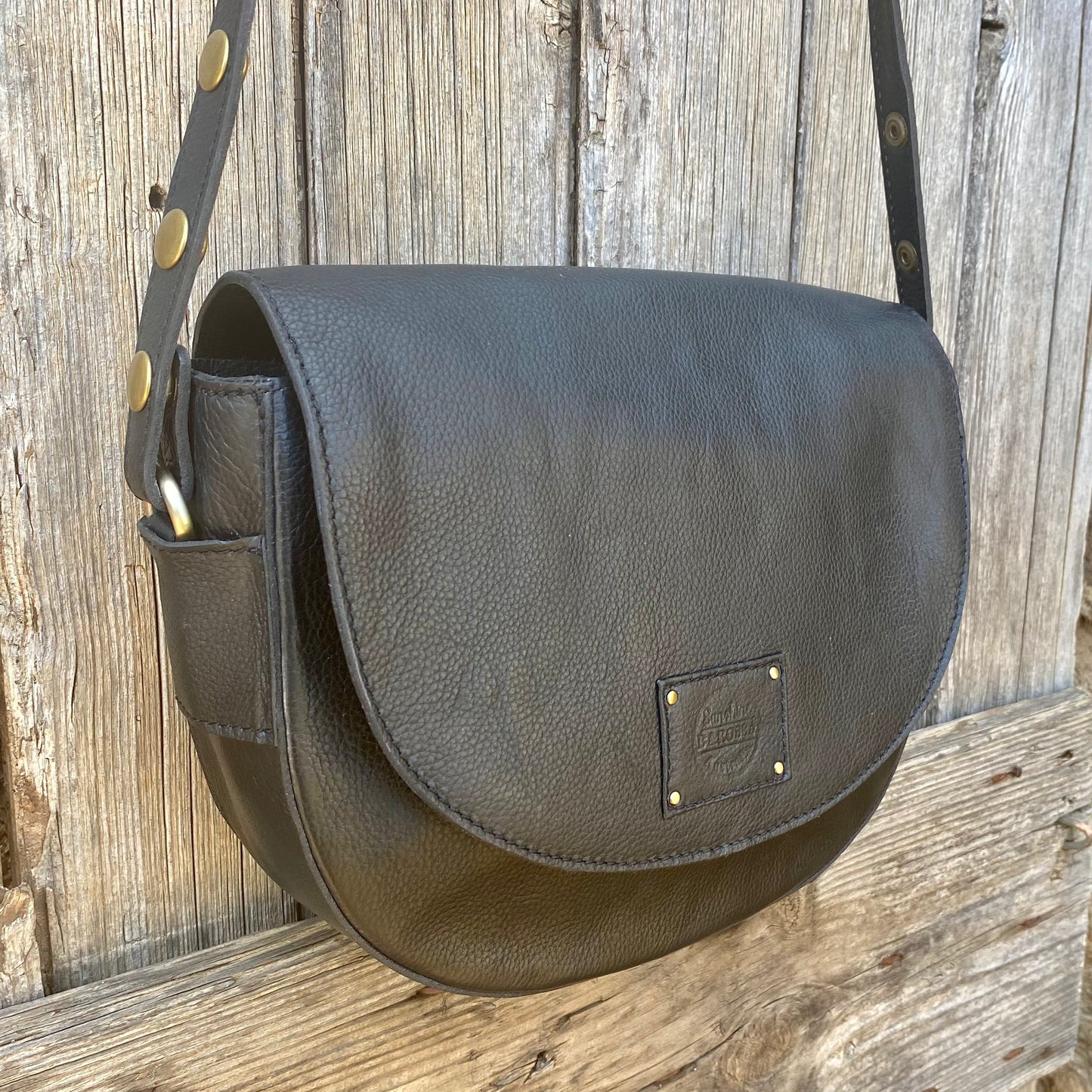 Vintage Leather Saddle Handbag