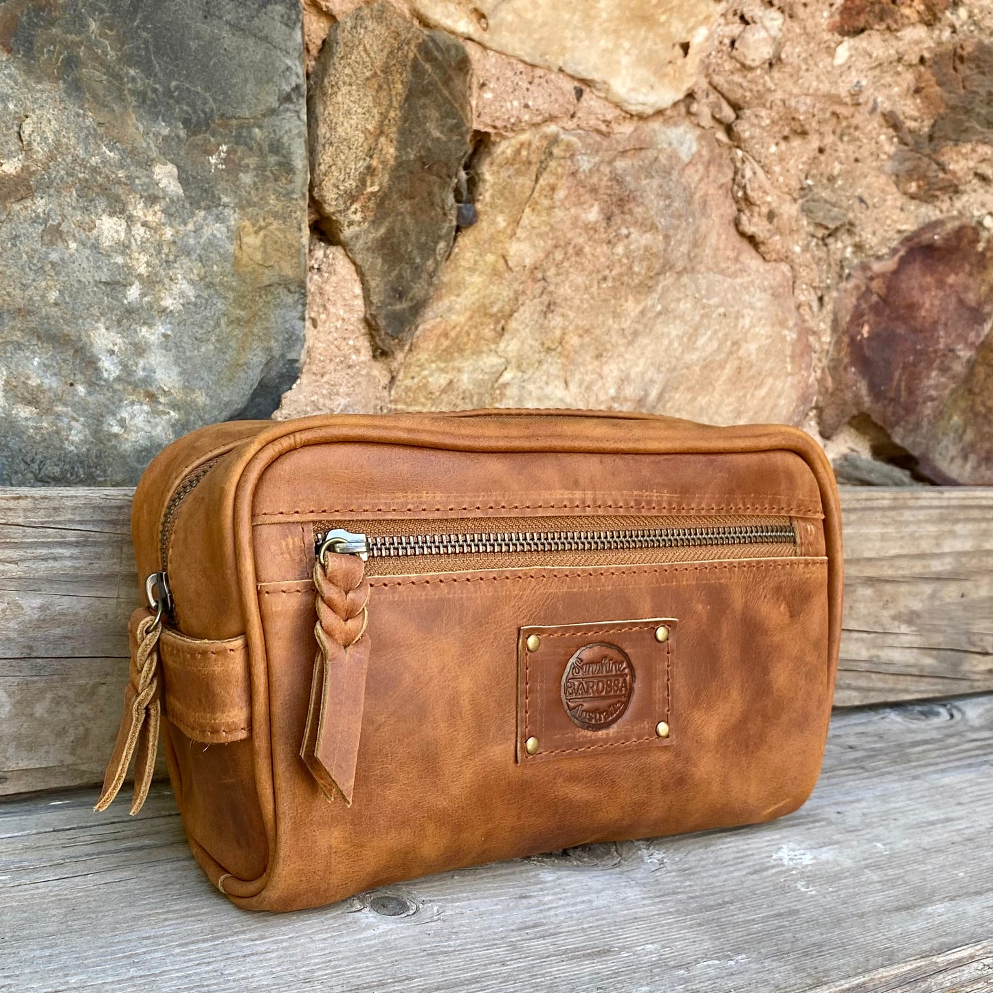 Leather Toiletry Bag / Wash Bag￼