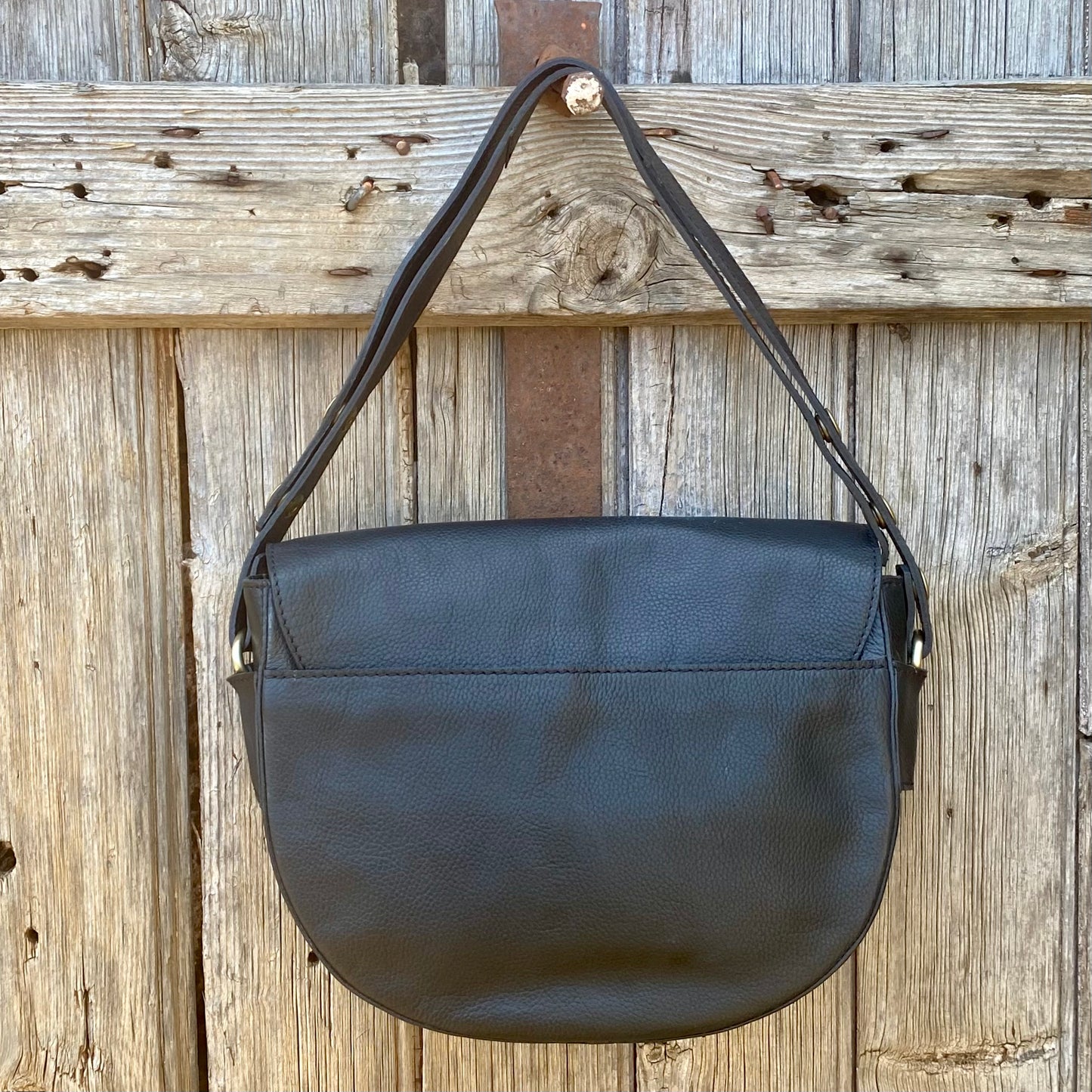 Vintage Leather Saddle Handbag