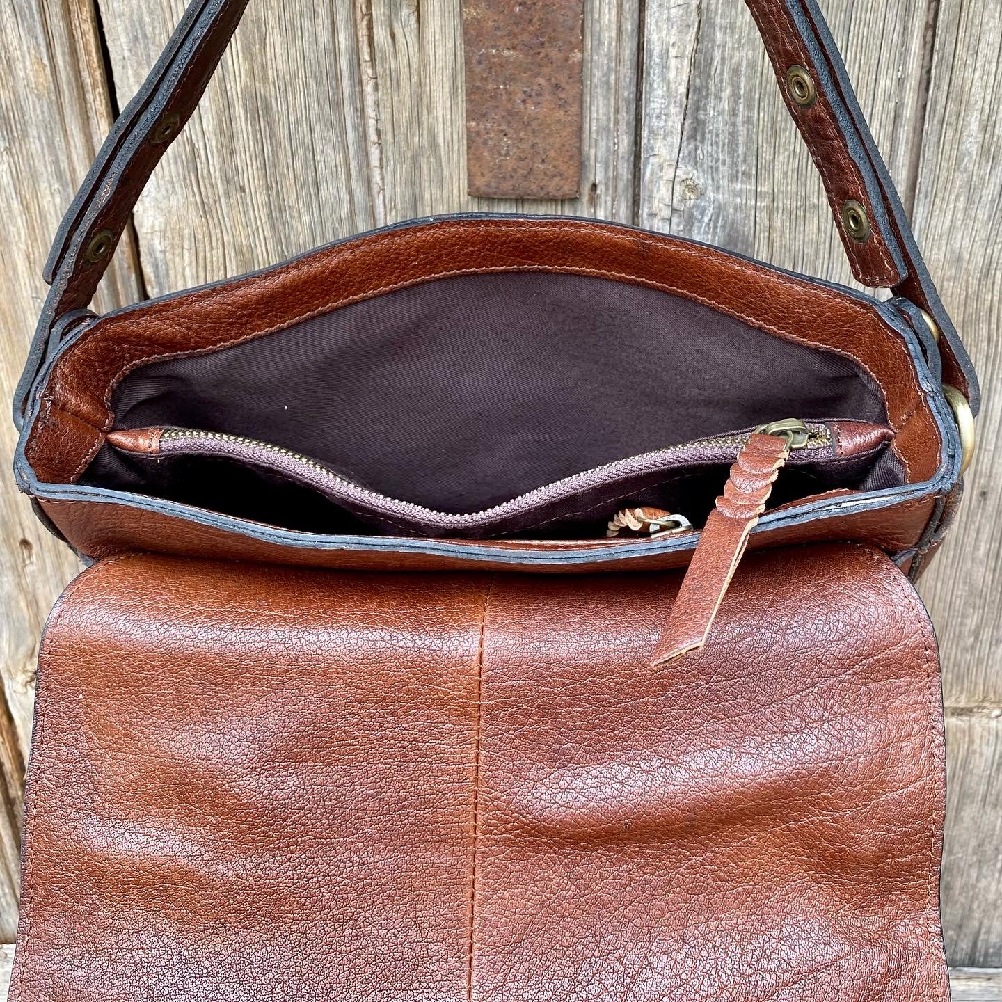 Vintage Leather Saddle Handbag