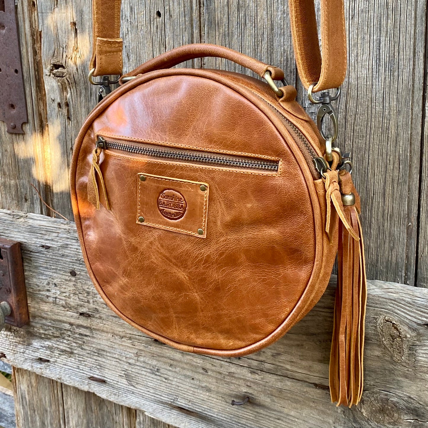 Leather Round Bag