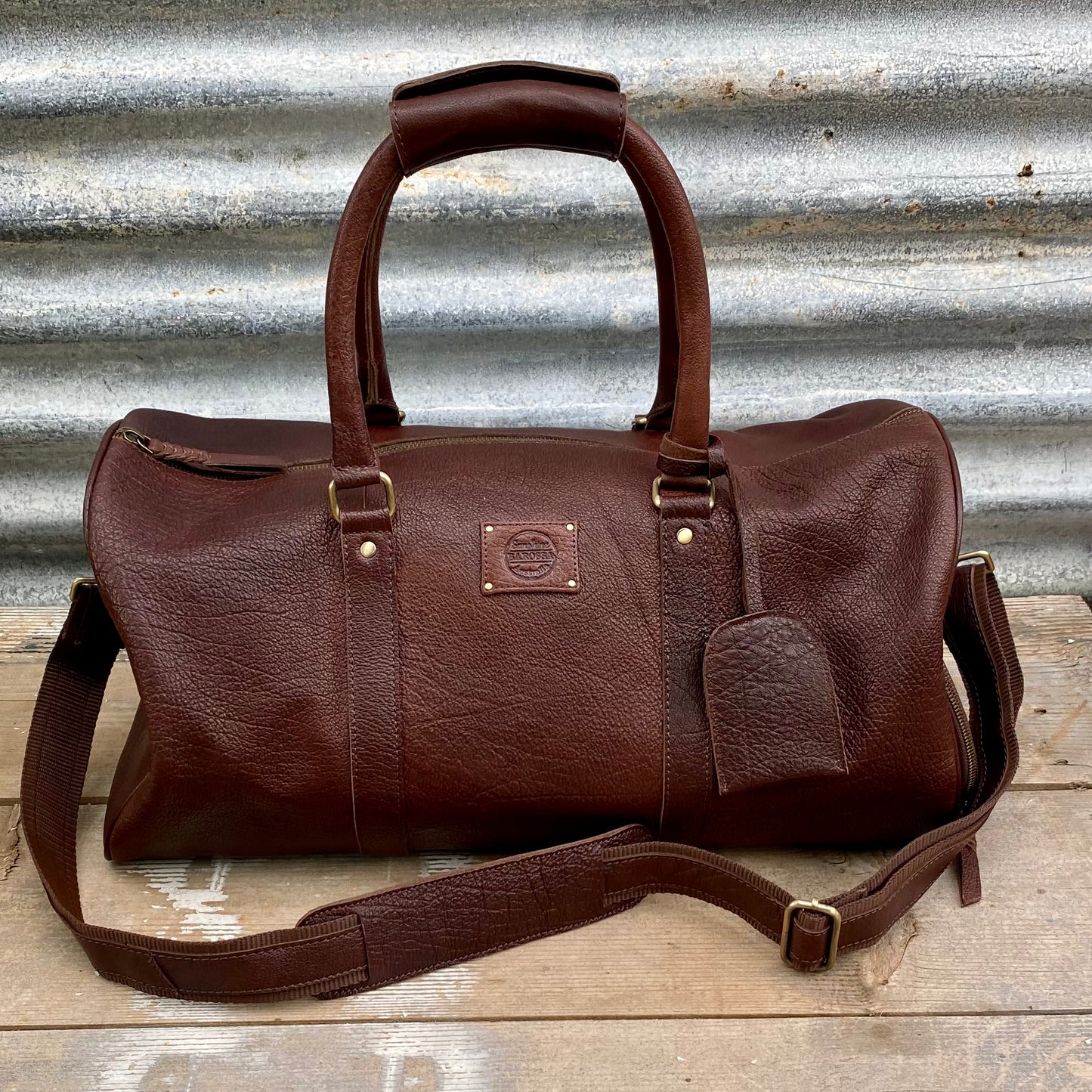 Vintage Leather Duffle/Sports Bag