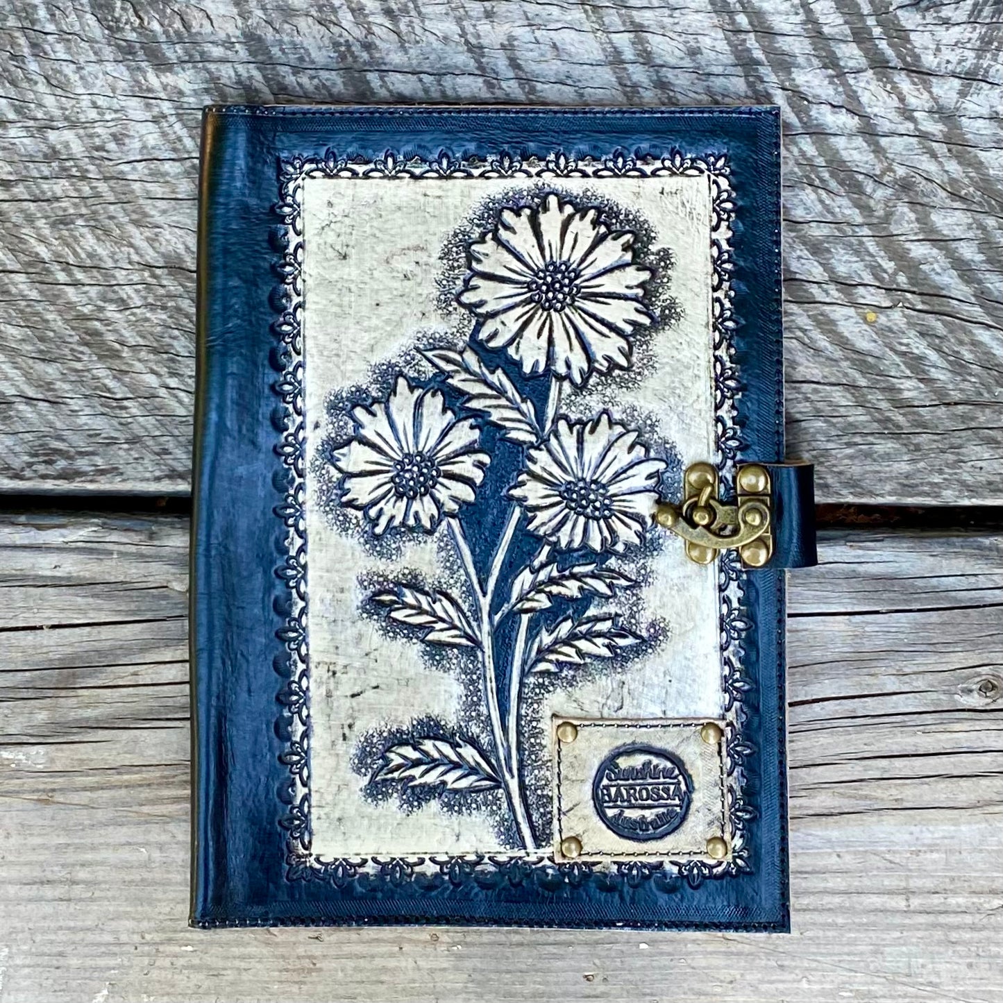 Carved Leather Journal Cover - A5
