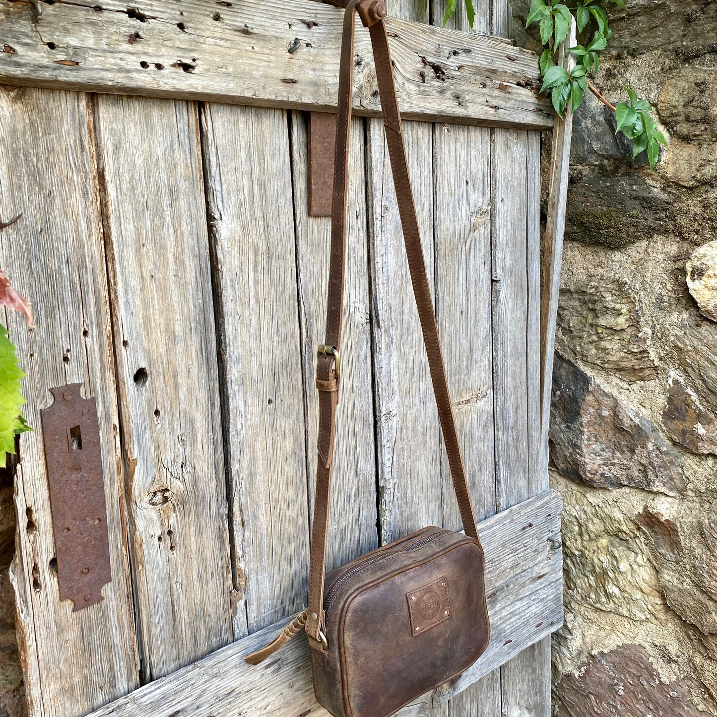 Leather Pouch with Strap