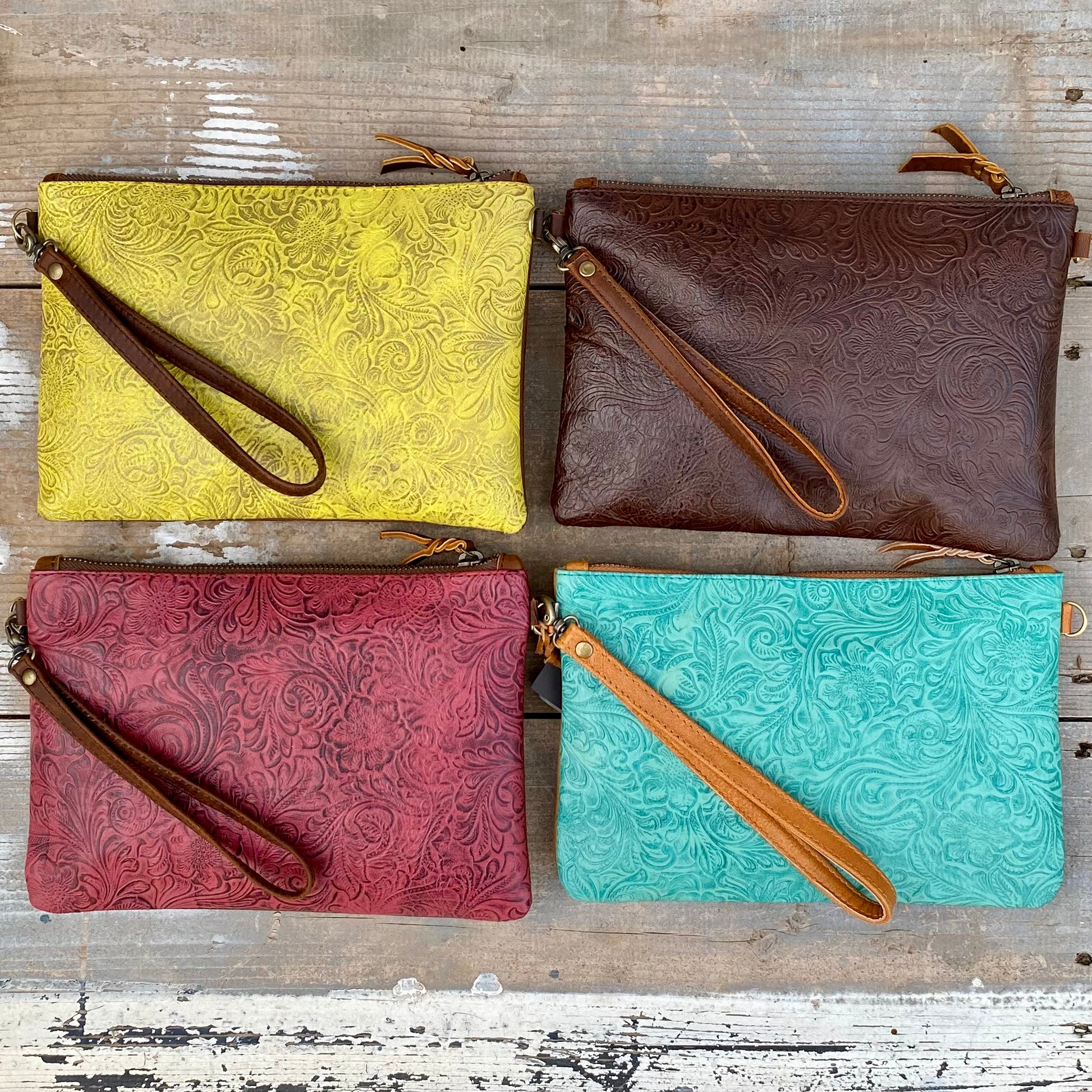 Handmade hot sale leather clutch