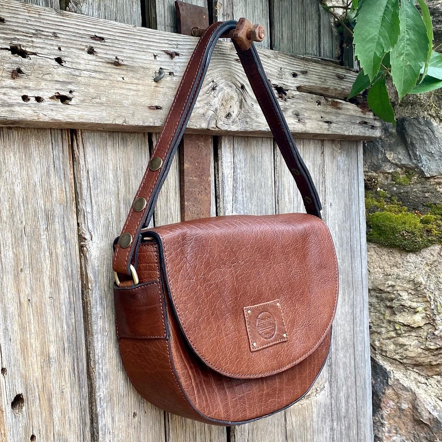 Vintage Leather Saddle Handbag