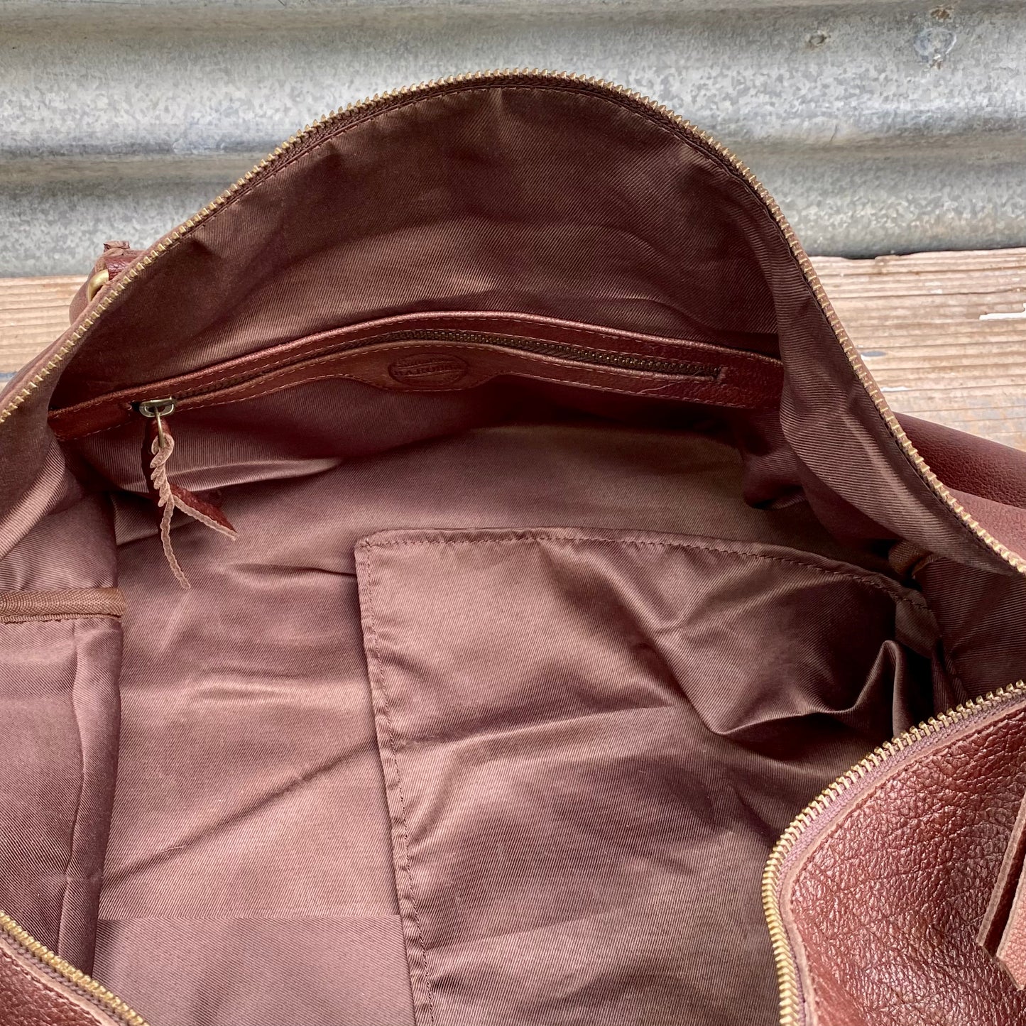 Vintage Leather Duffle/Sports Bag