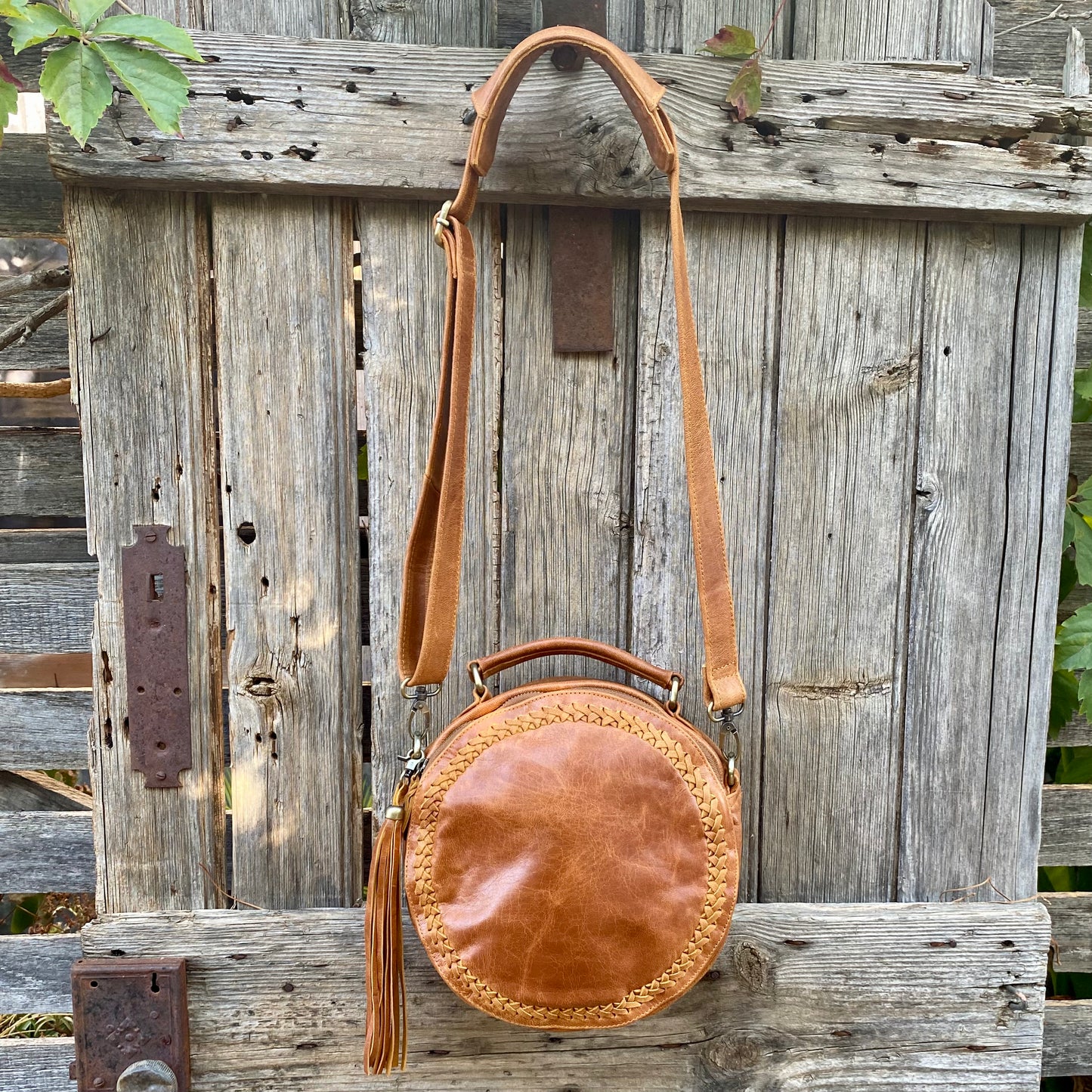 Leather Round Bag