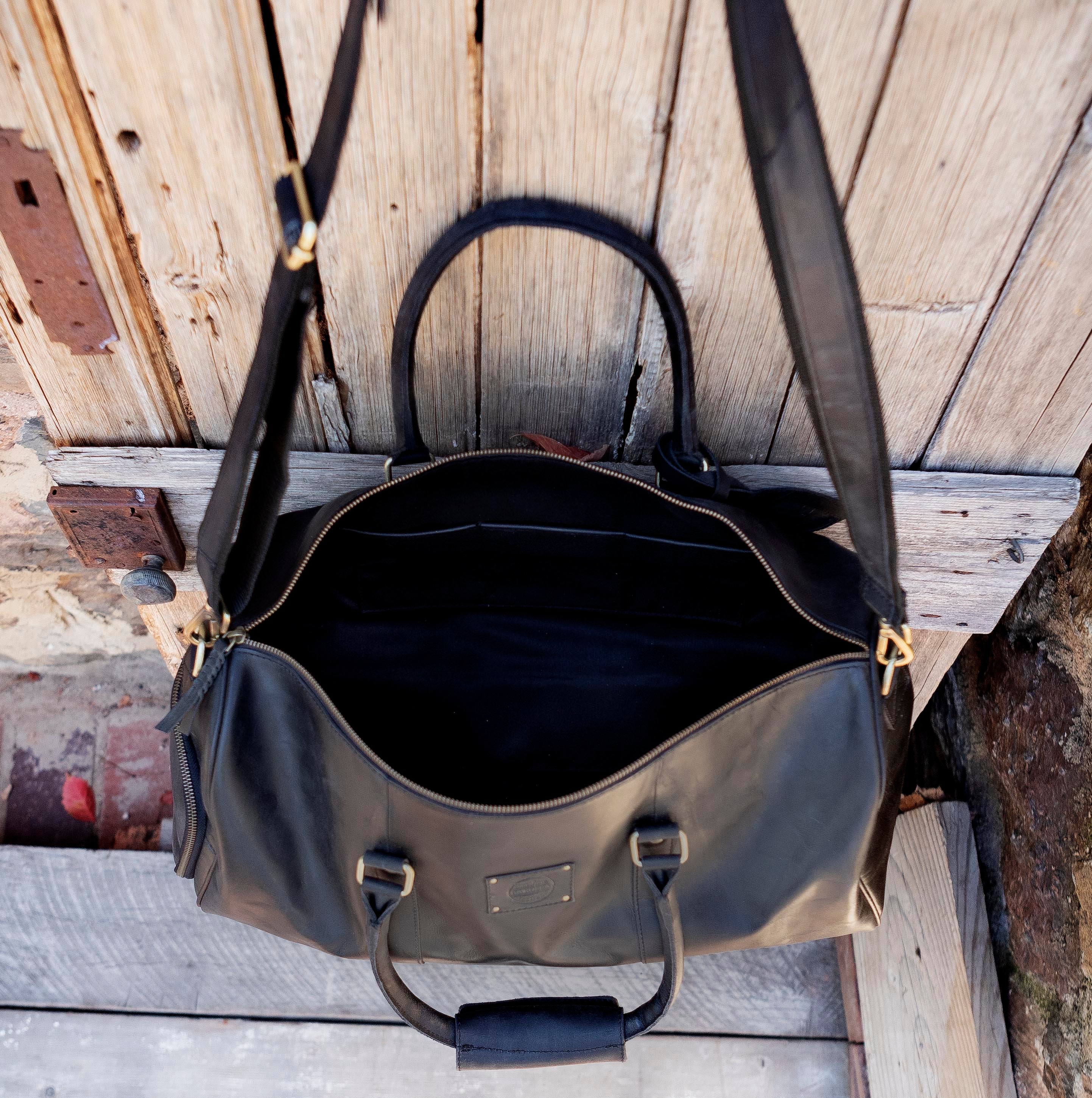 Faux leather hot sale weekend bag