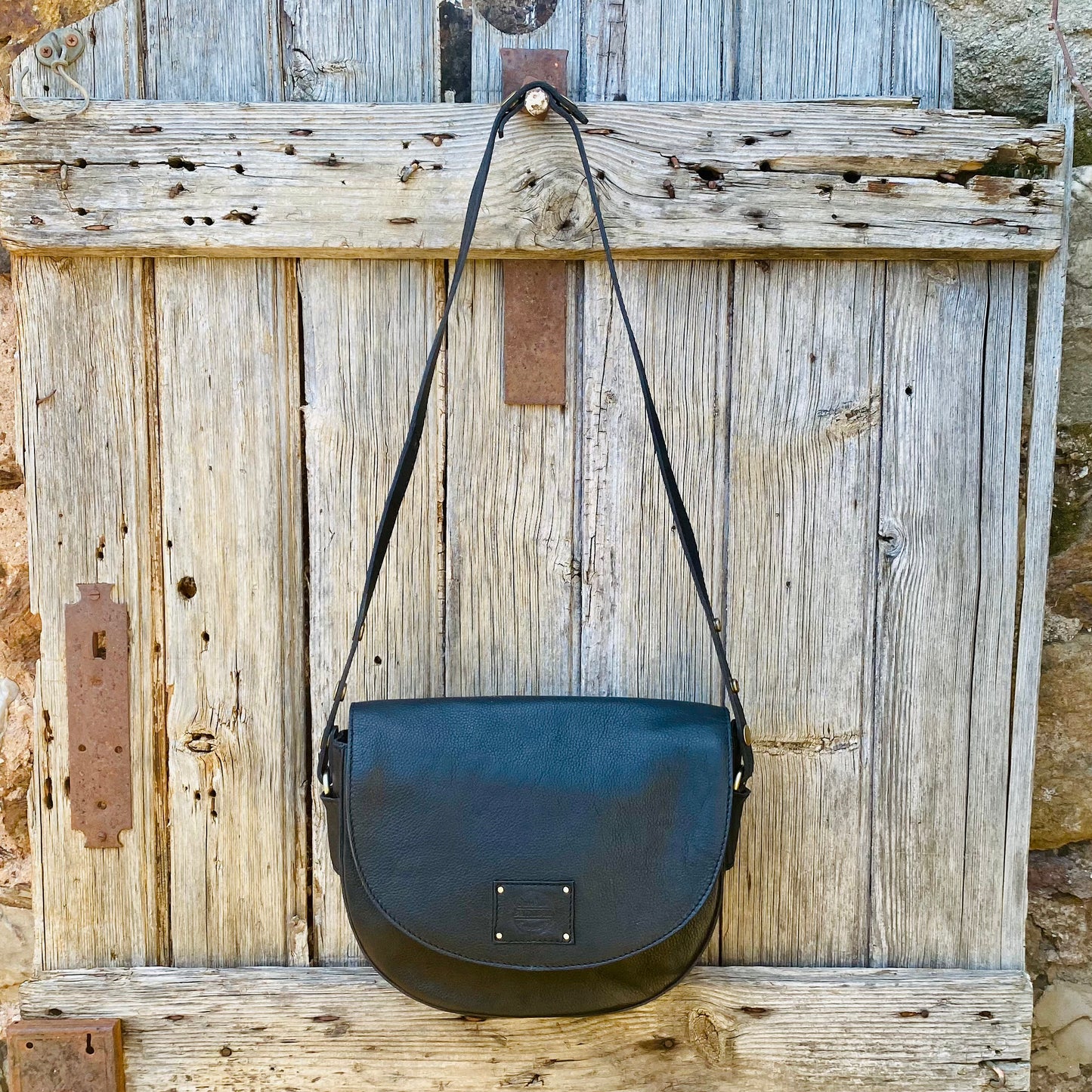 Vintage Leather Saddle Handbag