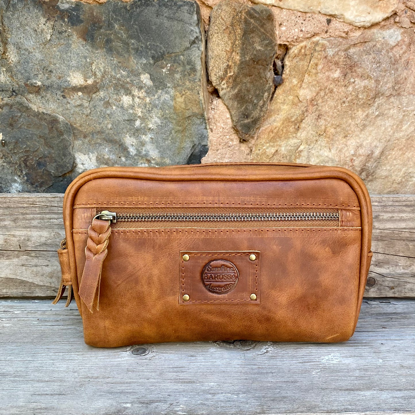 Leather Toiletry Bag / Wash Bag￼