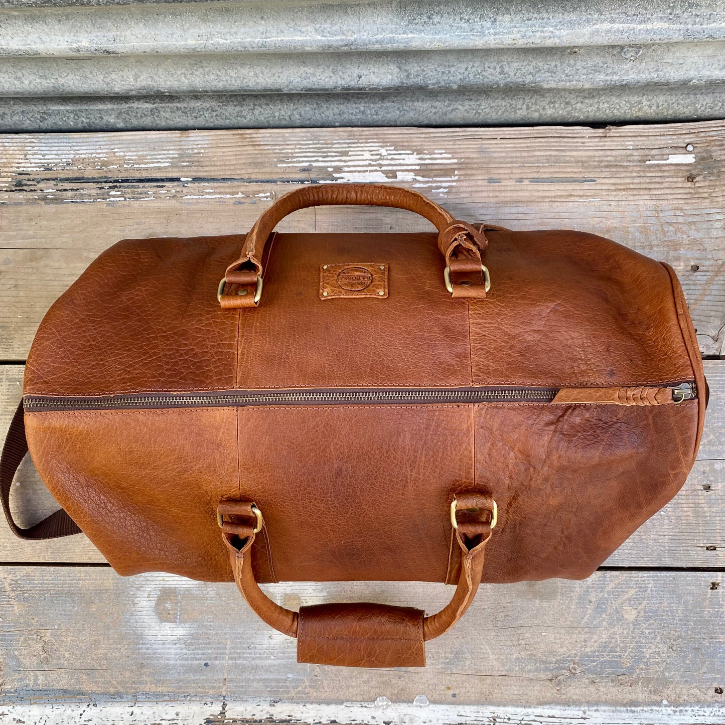 Vintage Leather Duffle/Sports Bag