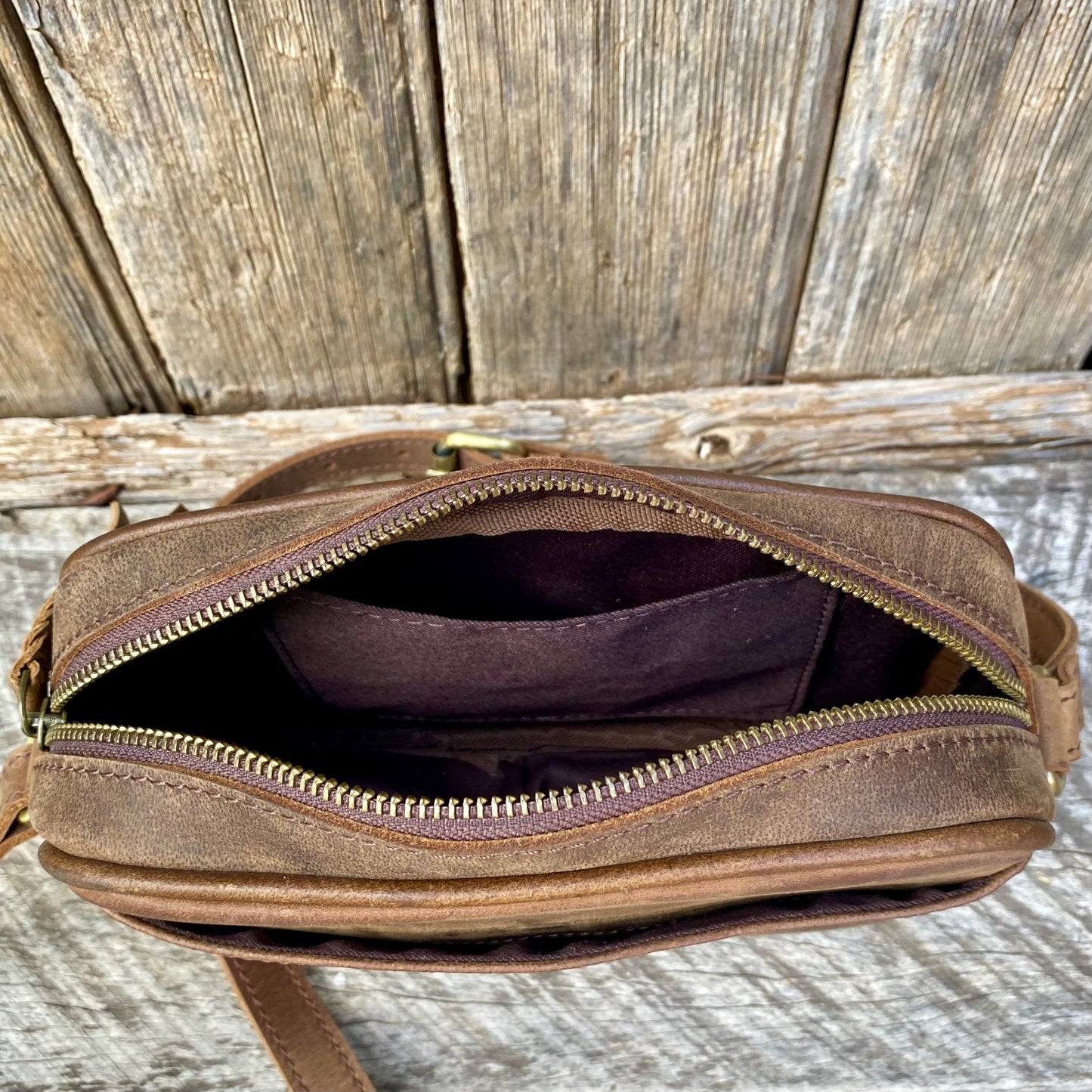 Leather Pouch with Strap