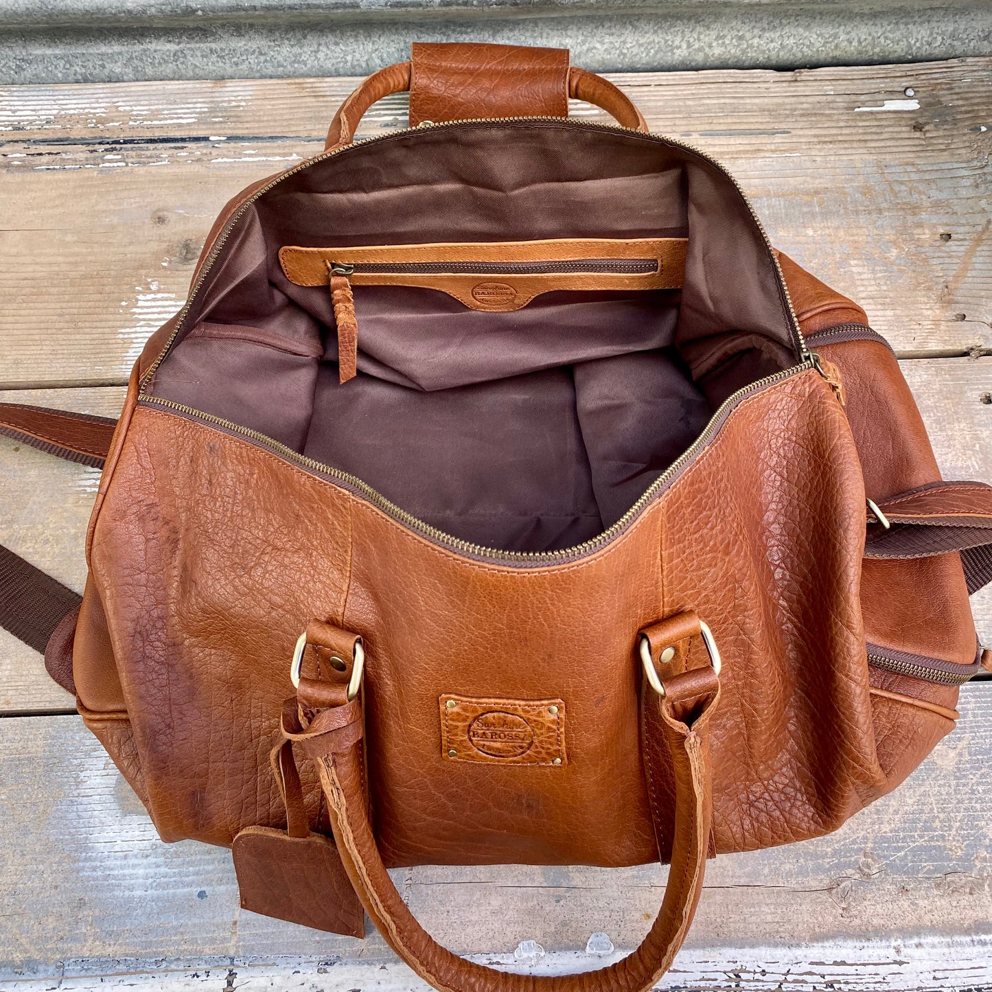 Vintage Leather Duffle/Sports Bag