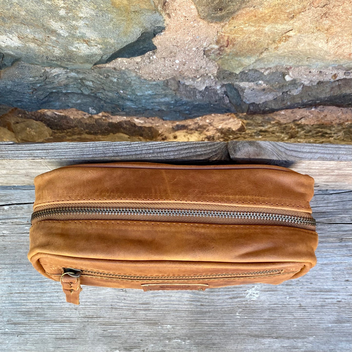 Leather Toiletry Bag / Wash Bag￼