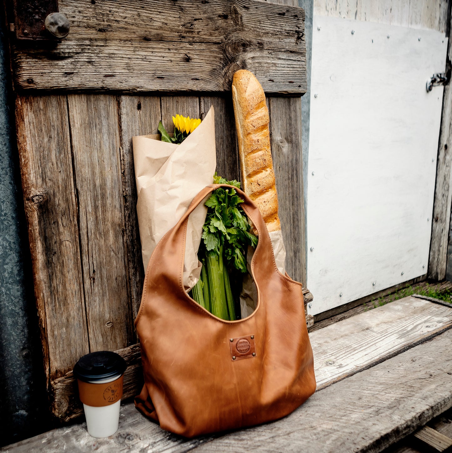 Generous Leather Shopping Bag