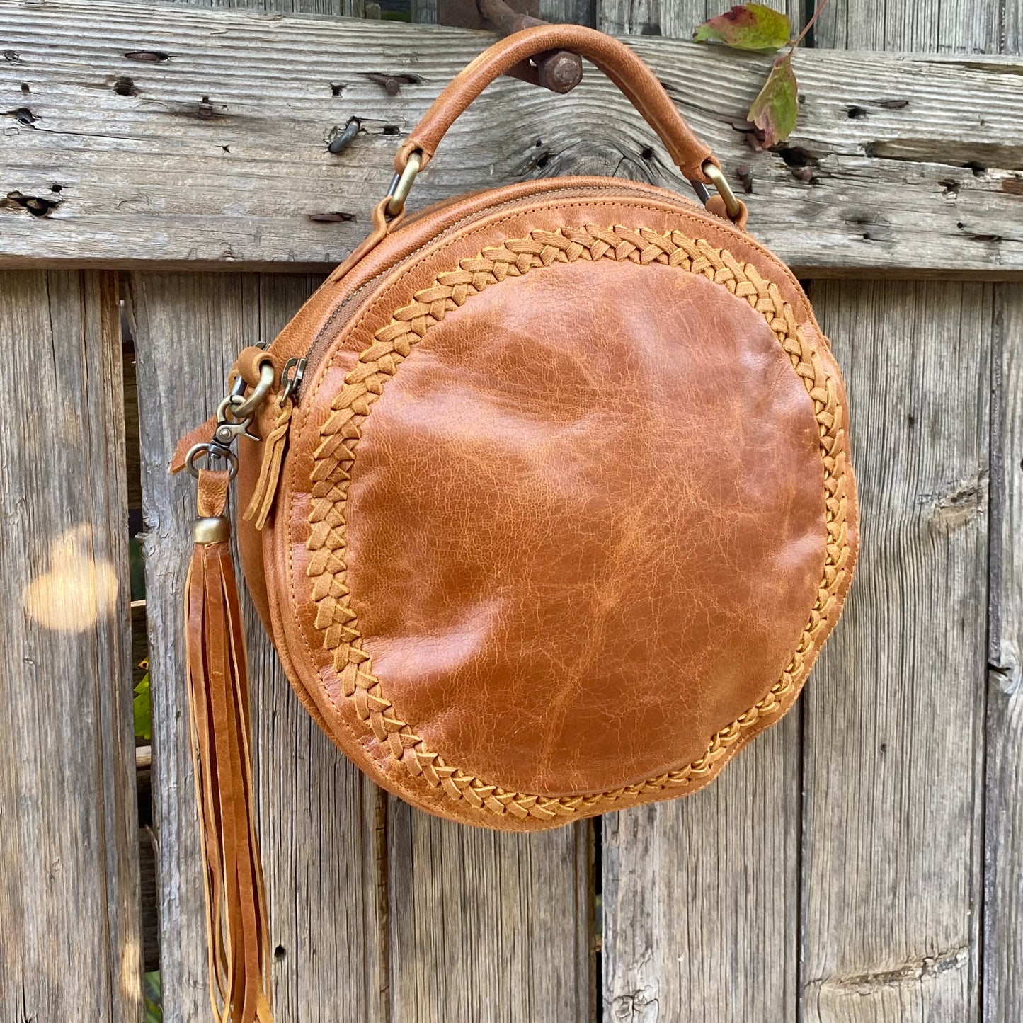 Leather Round Bag