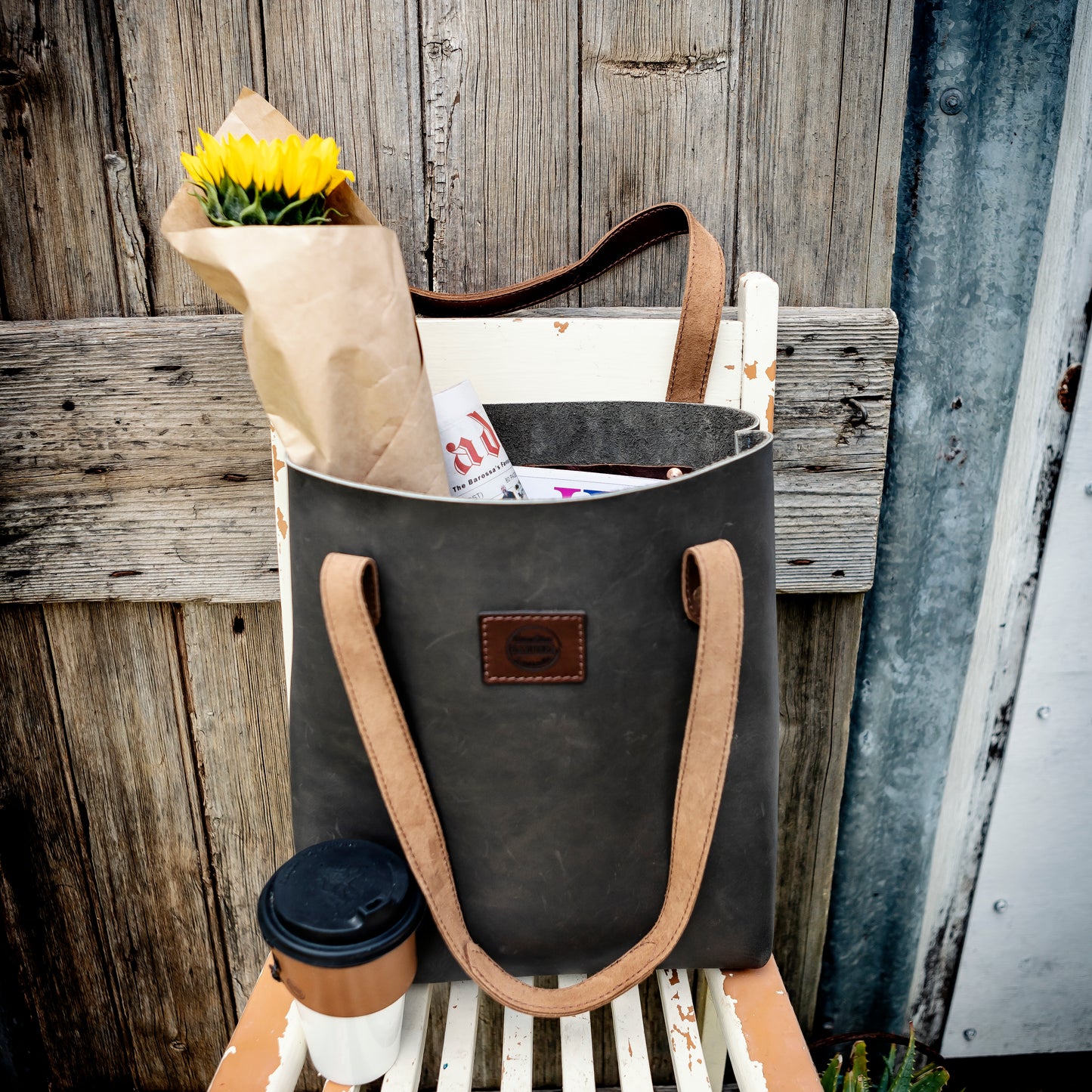 The Strong Raw Leather Tote