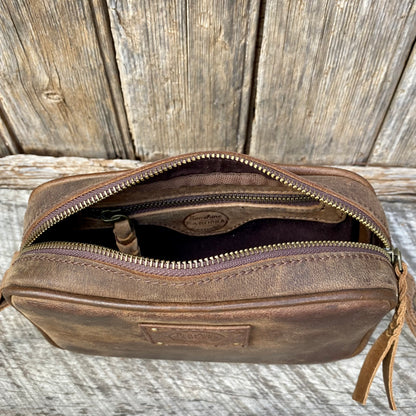 Leather Pouch with Strap