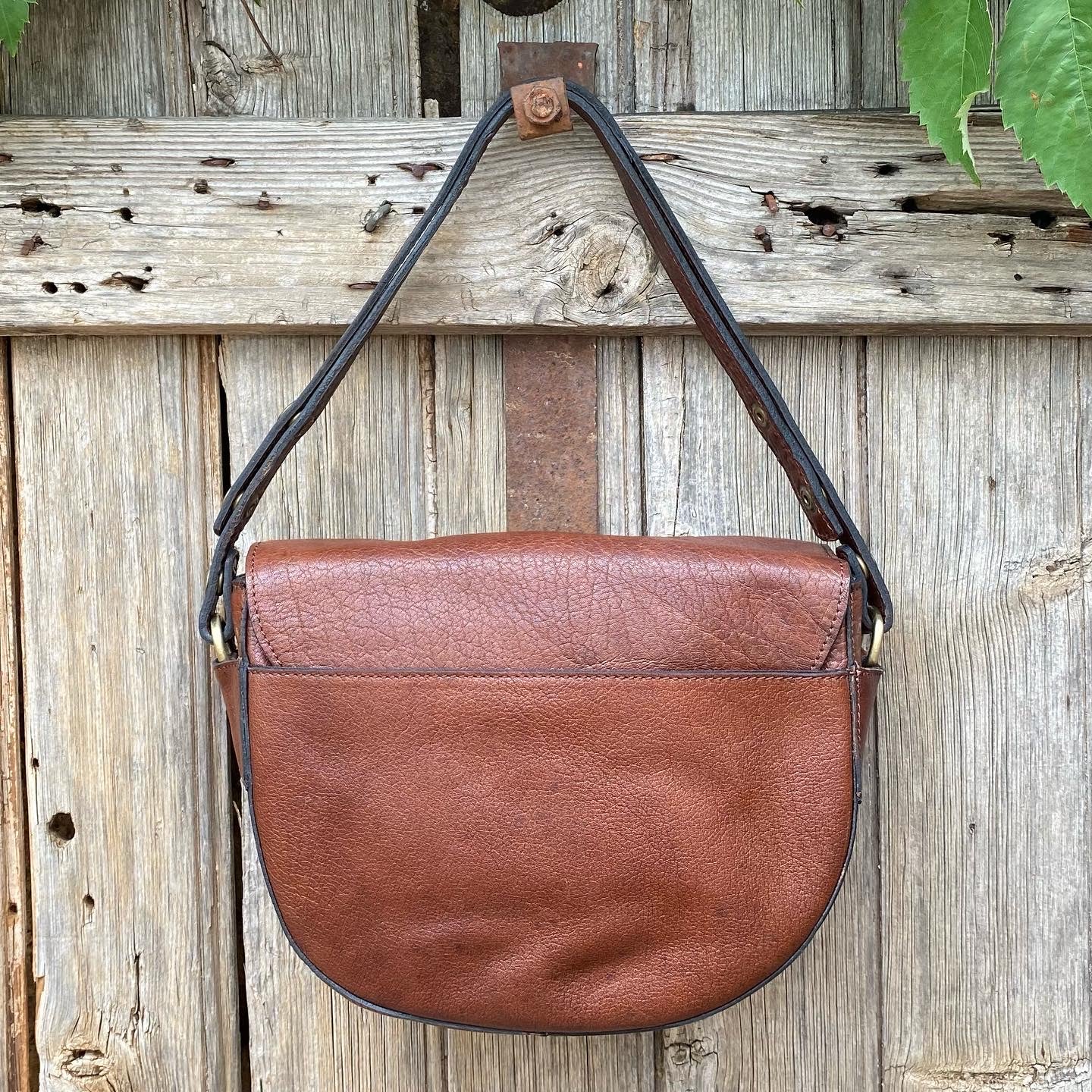 Vintage Leather Saddle Handbag