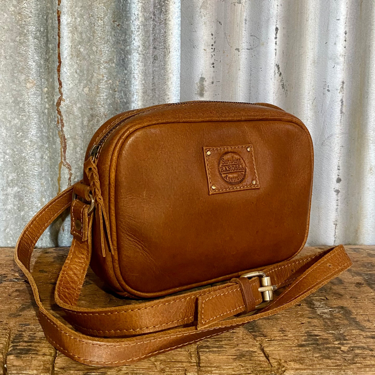 Leather Pouch with Strap