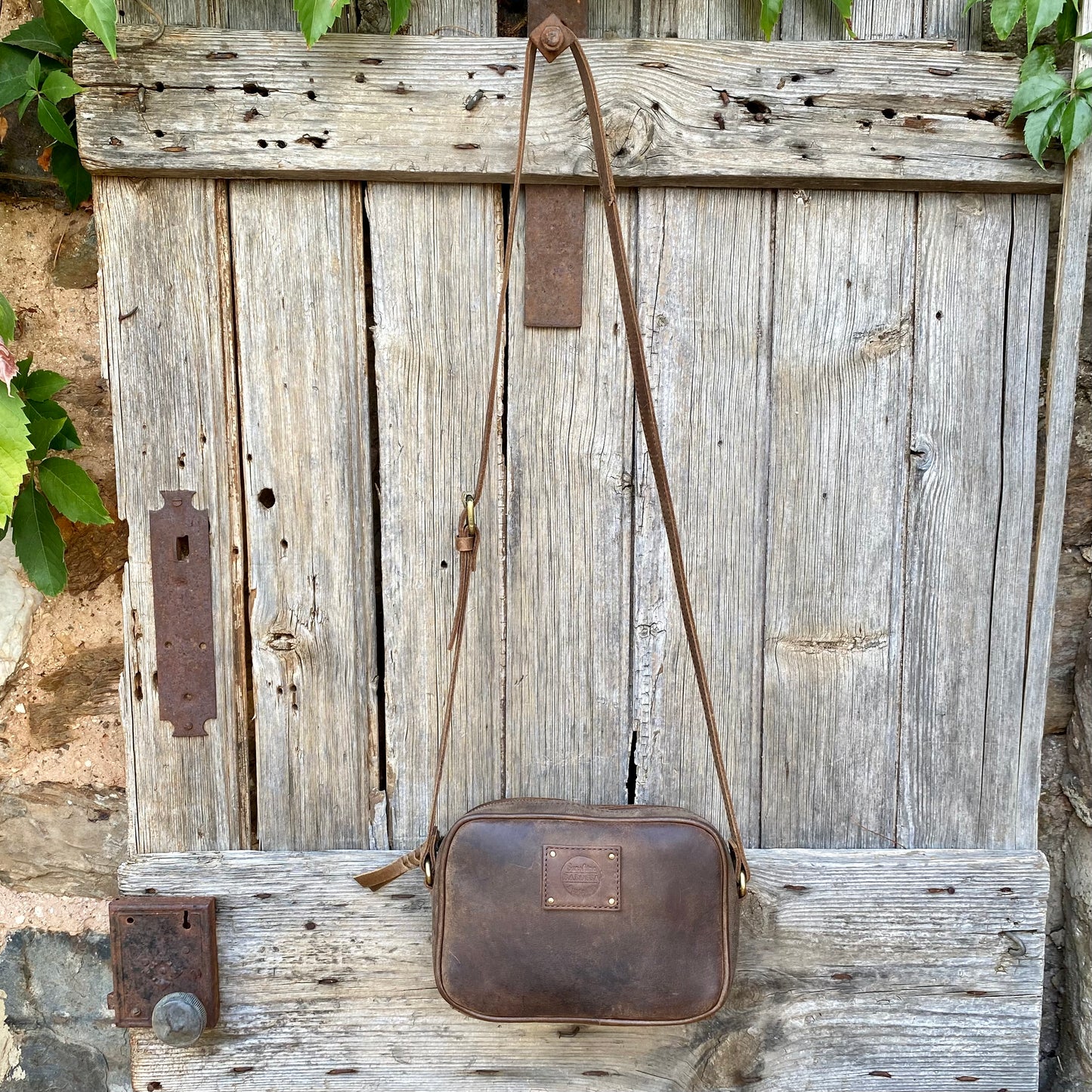 Leather Pouch with Strap