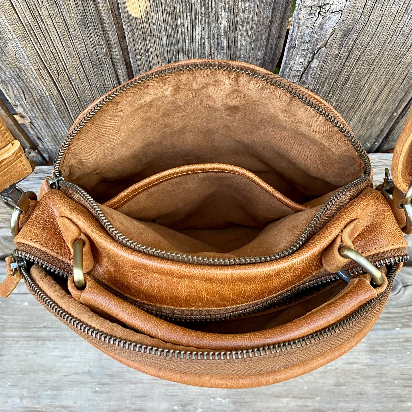 Leather Round Bag