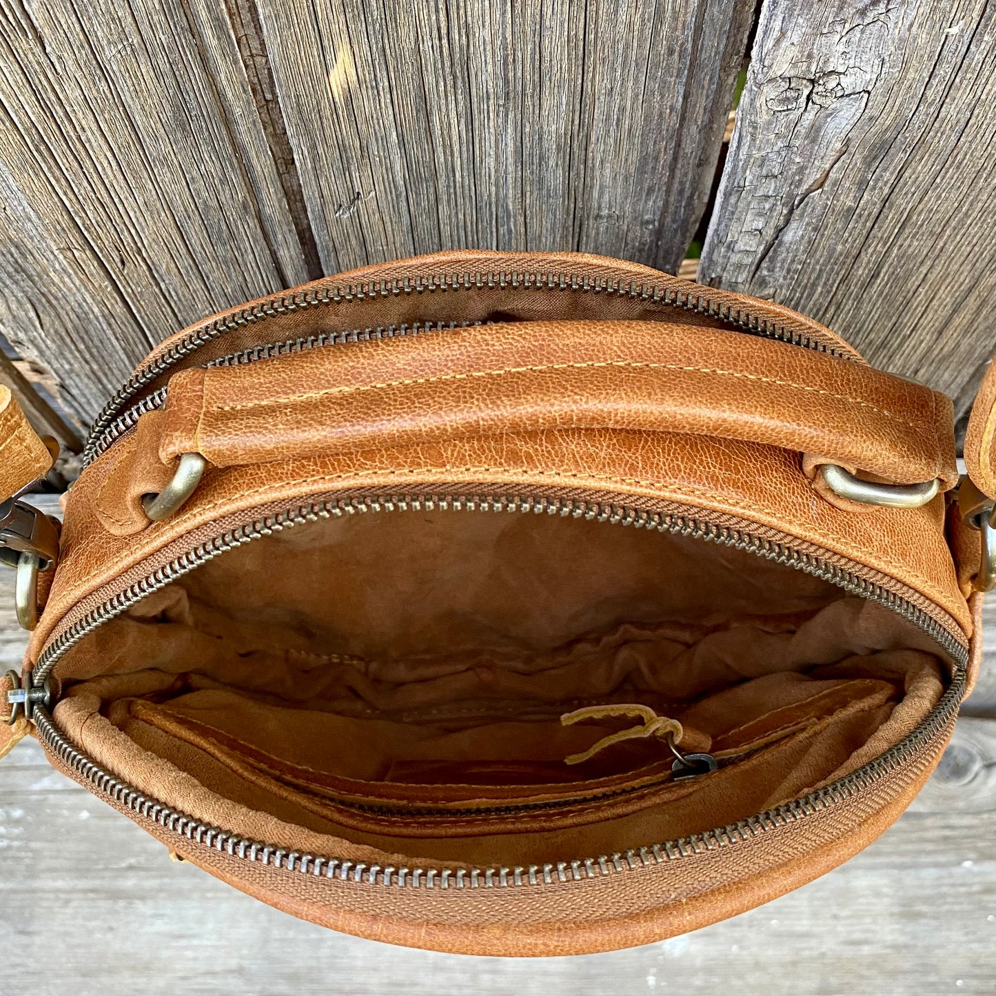 Leather Round Bag